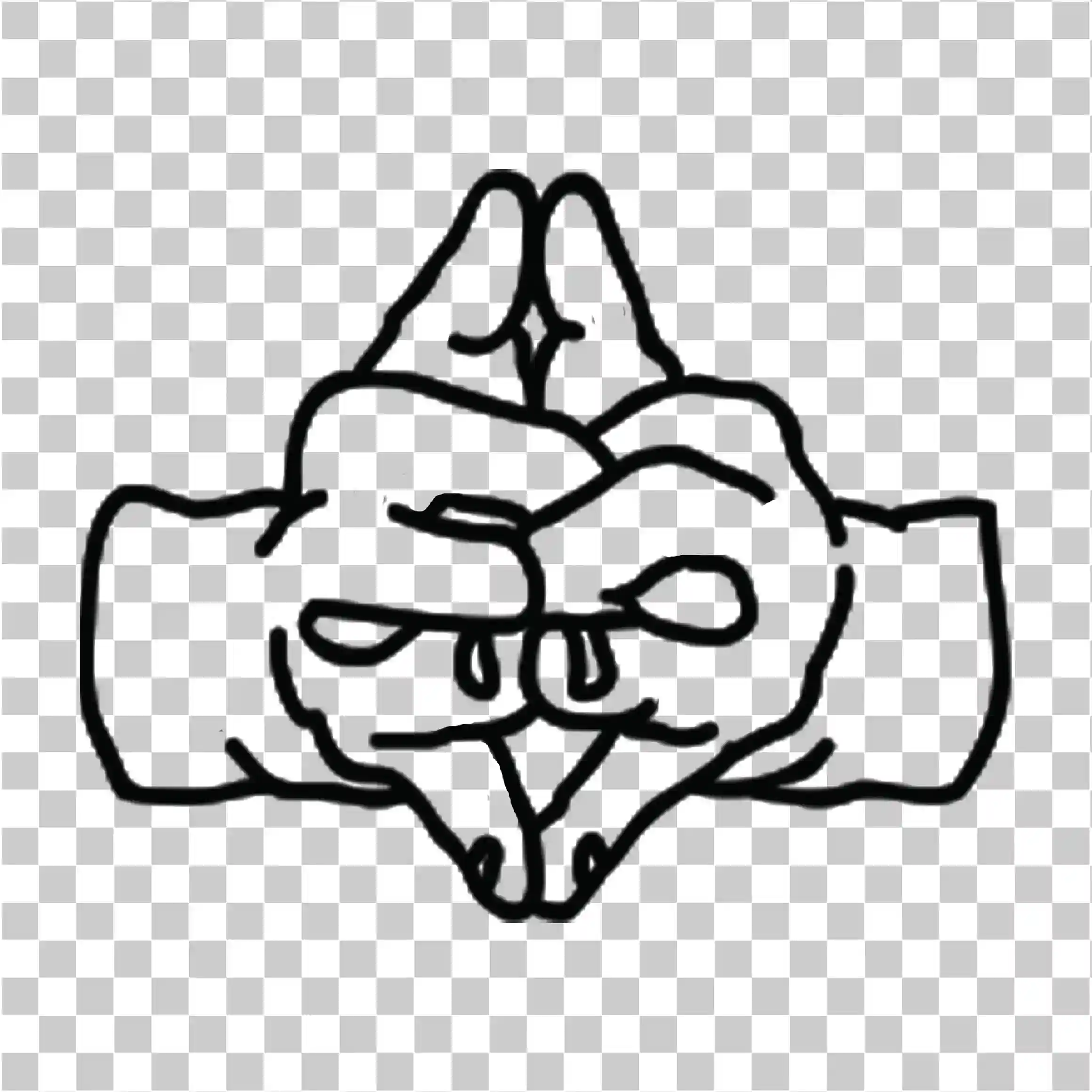 Iconos de gestos y signos de mano creativos con diseño de arte de línea limpia, 