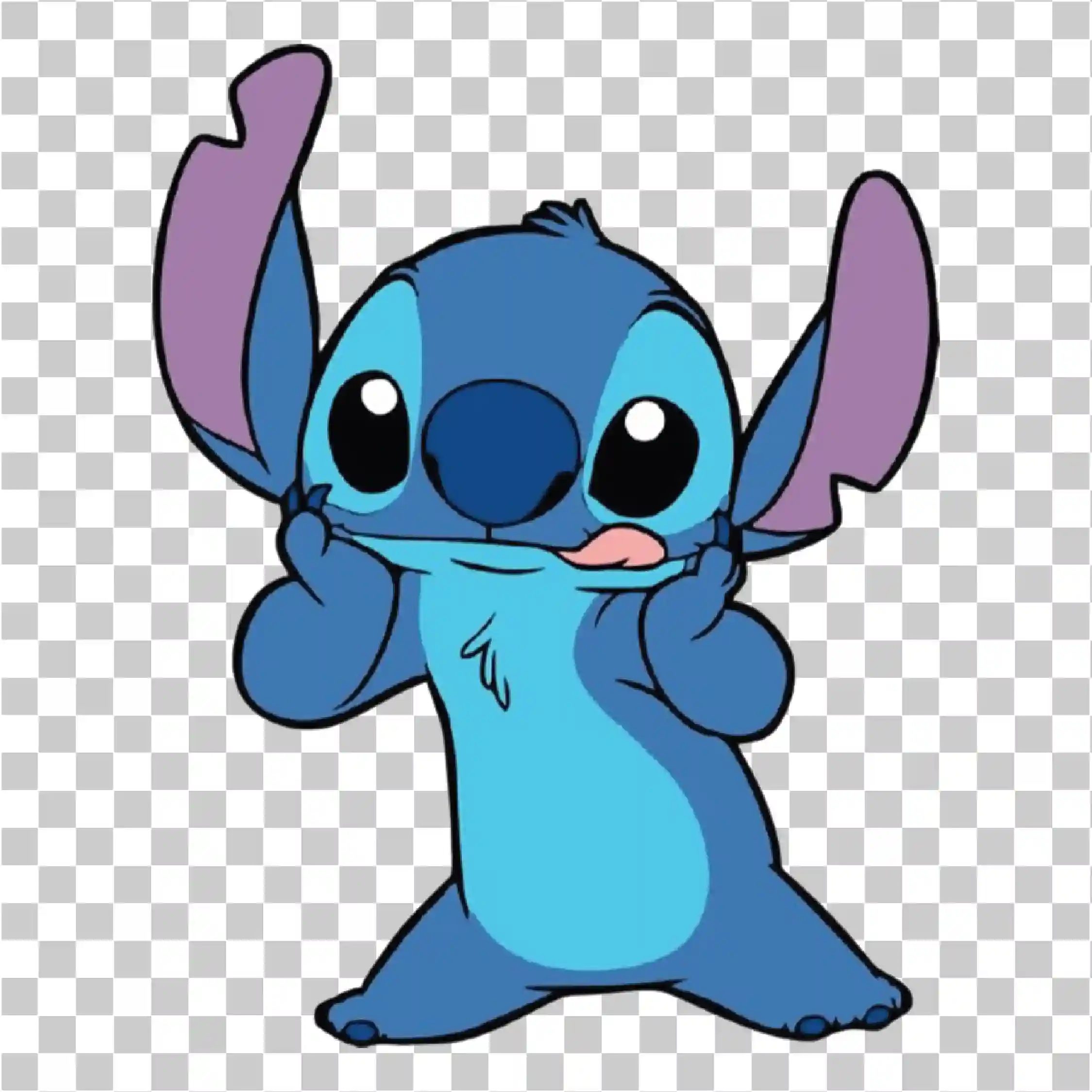 Милый Стежок PNG из мультфильма Baby Blue Alien, 