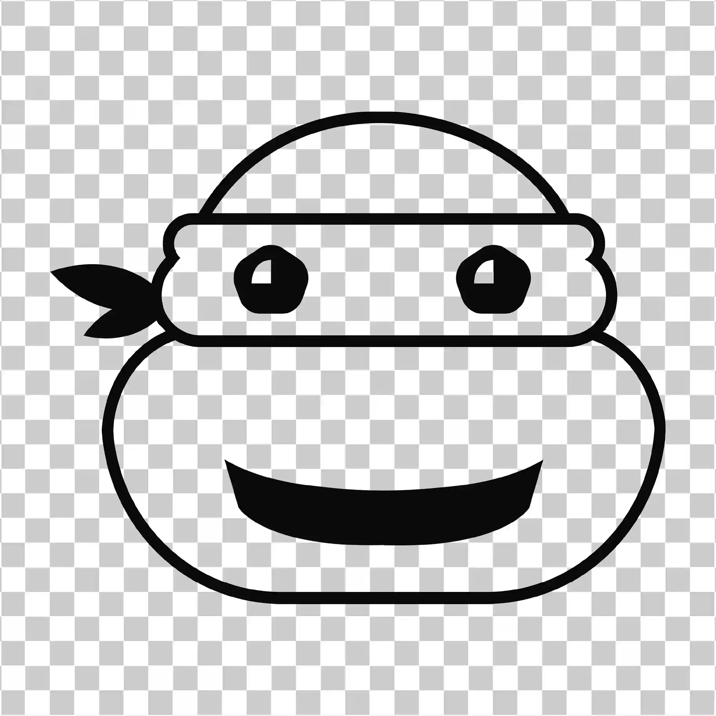 Ikon Maskot Penyu Ninja Lucu, Desain Avatar Logo Kartun, 