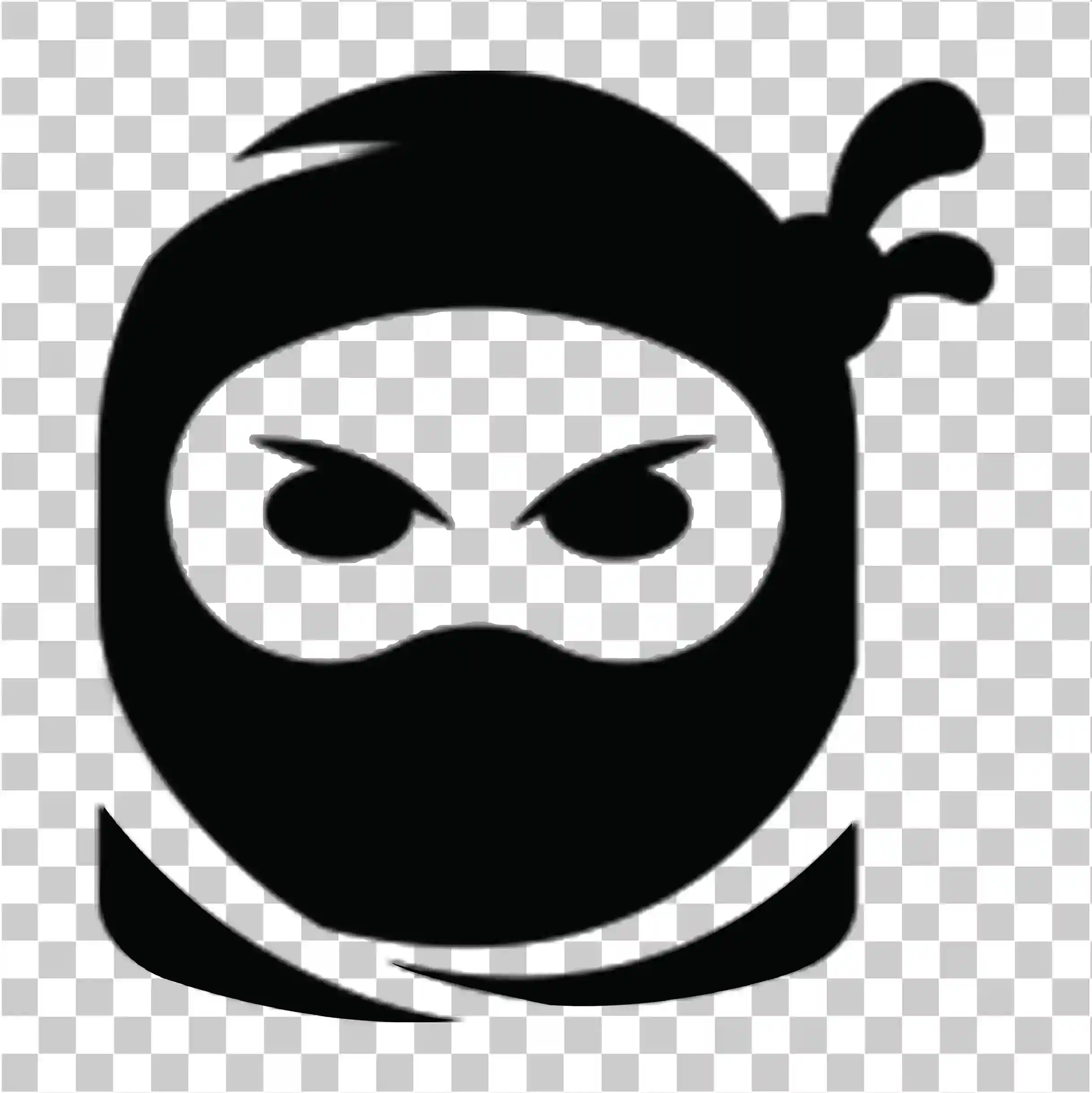Cyber ​​Ninja Hacker Mask-logo voor beveiligings- en gamingmerken, 