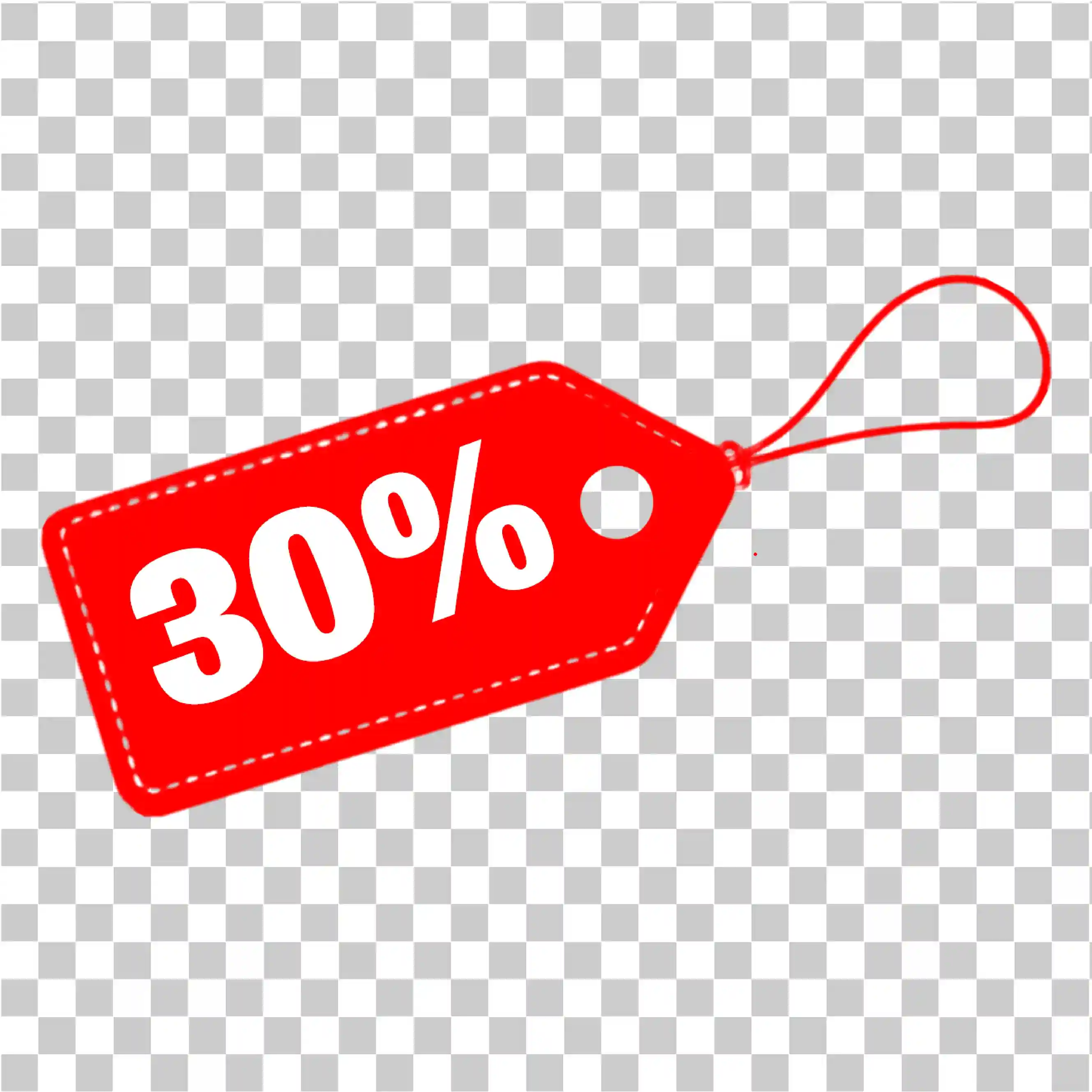 % 30 indirim kırmızı indirim etiketi, Teklifler için Promosyon Satış Etiketi ve Alışveriş Etiketi, 