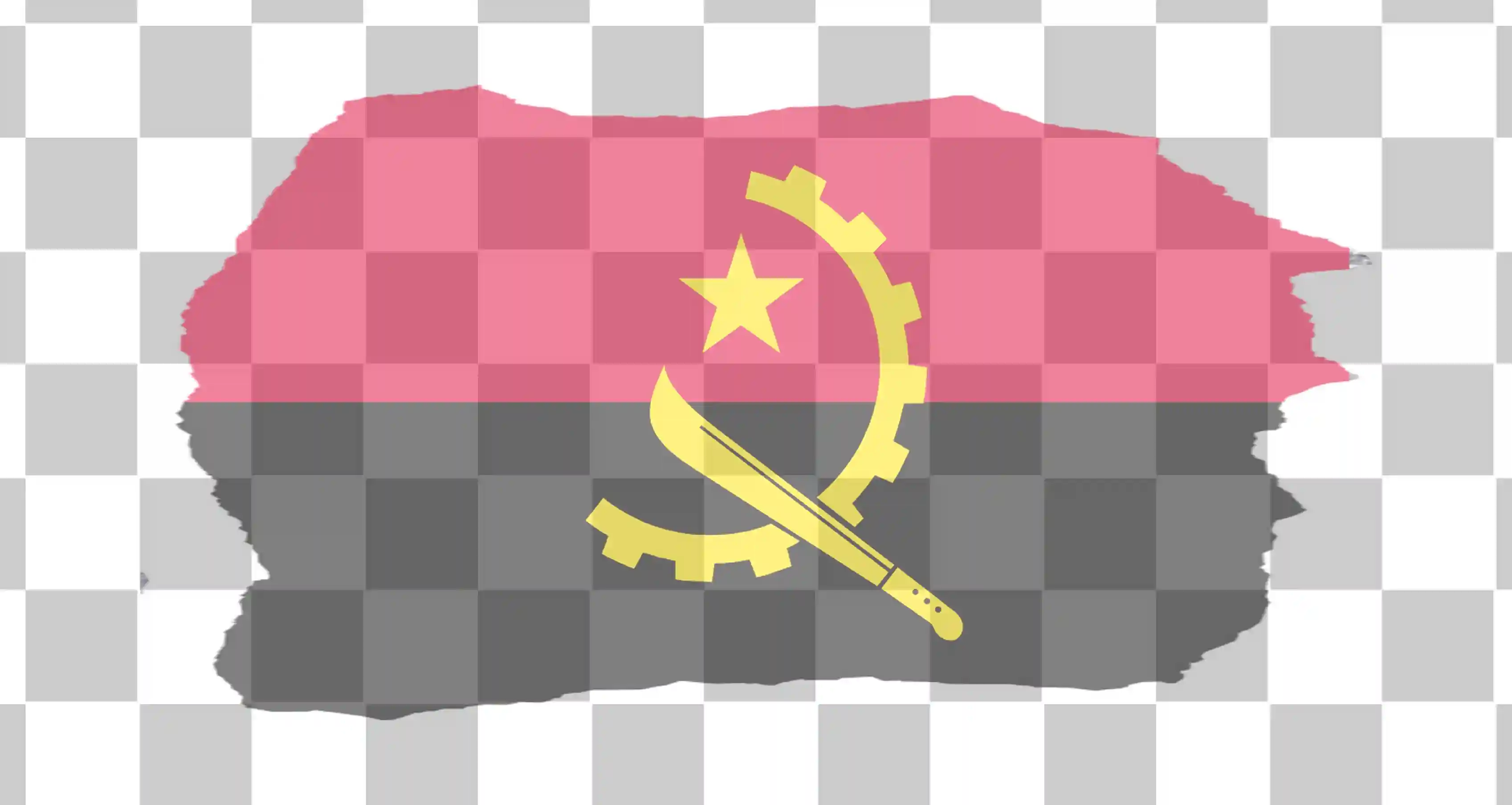 Angola -flaggstruktur - Vector Design, Presidentens flagga illustration och målad stil, 