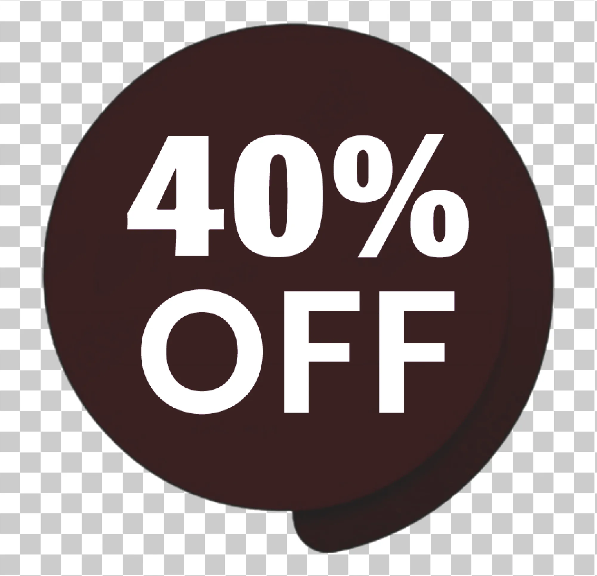 40% avslag på svart rabatt sirkel tag, Prosentvis klistremerke og salg banneretikett design, 