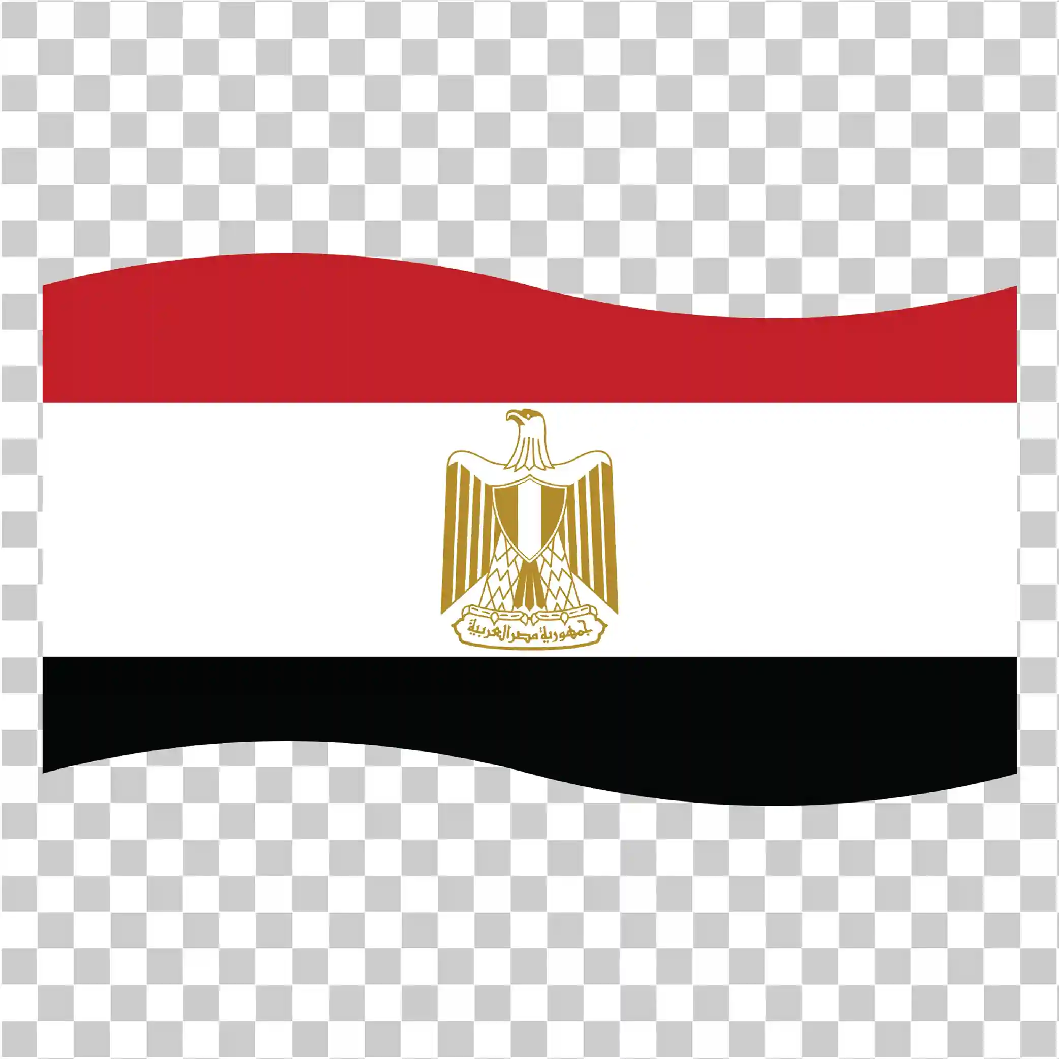 Melambaikan Bendera Mesir PNG, Bendera Merah Putih Hitam, Elang Emas, 