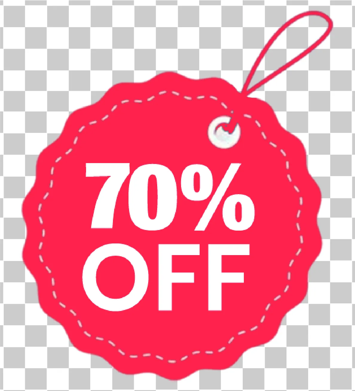 핑크 할인 태그 70% 할인, 판매 레이블 PNG 및 오프 스티커 디자인 클립 아트, 