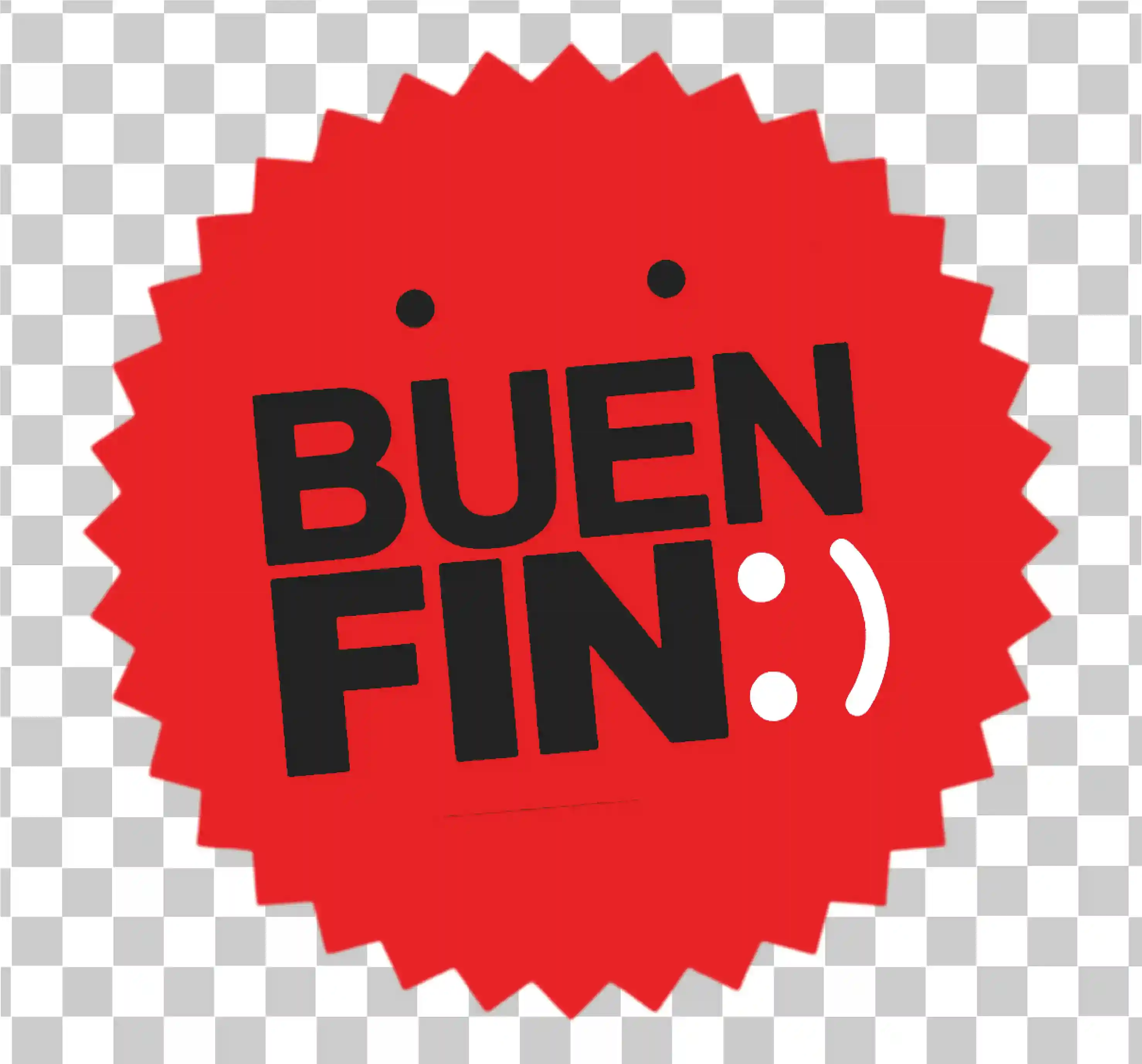El Buen Fin Messico Etichetta di promozione, Testo di sconto rosso e nero png per il giorno dello shopping online nazionale, 