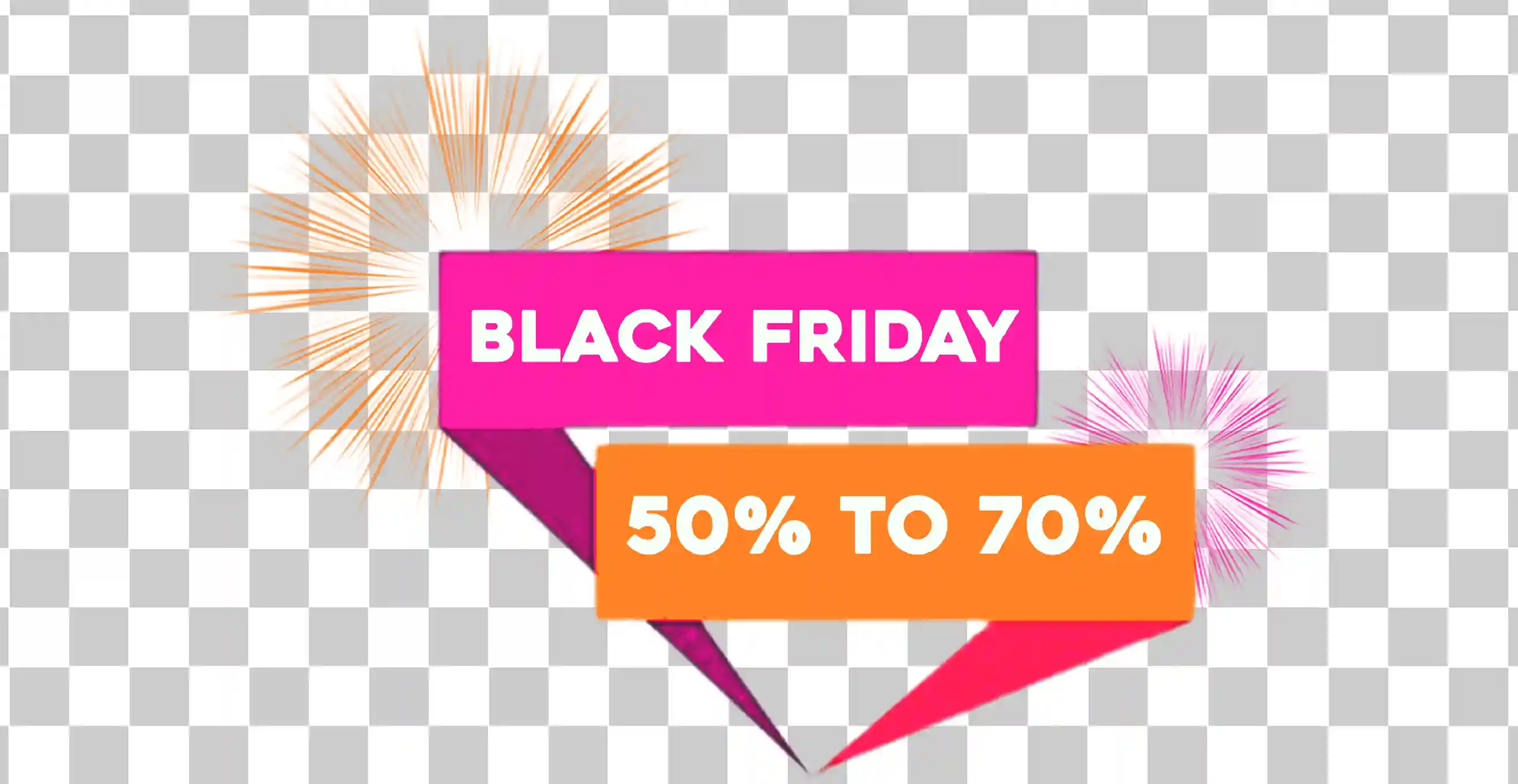 Projekt banerów w Czarny piątek, 50% –70% zniżka z rabatką, Tag i zakupy, 