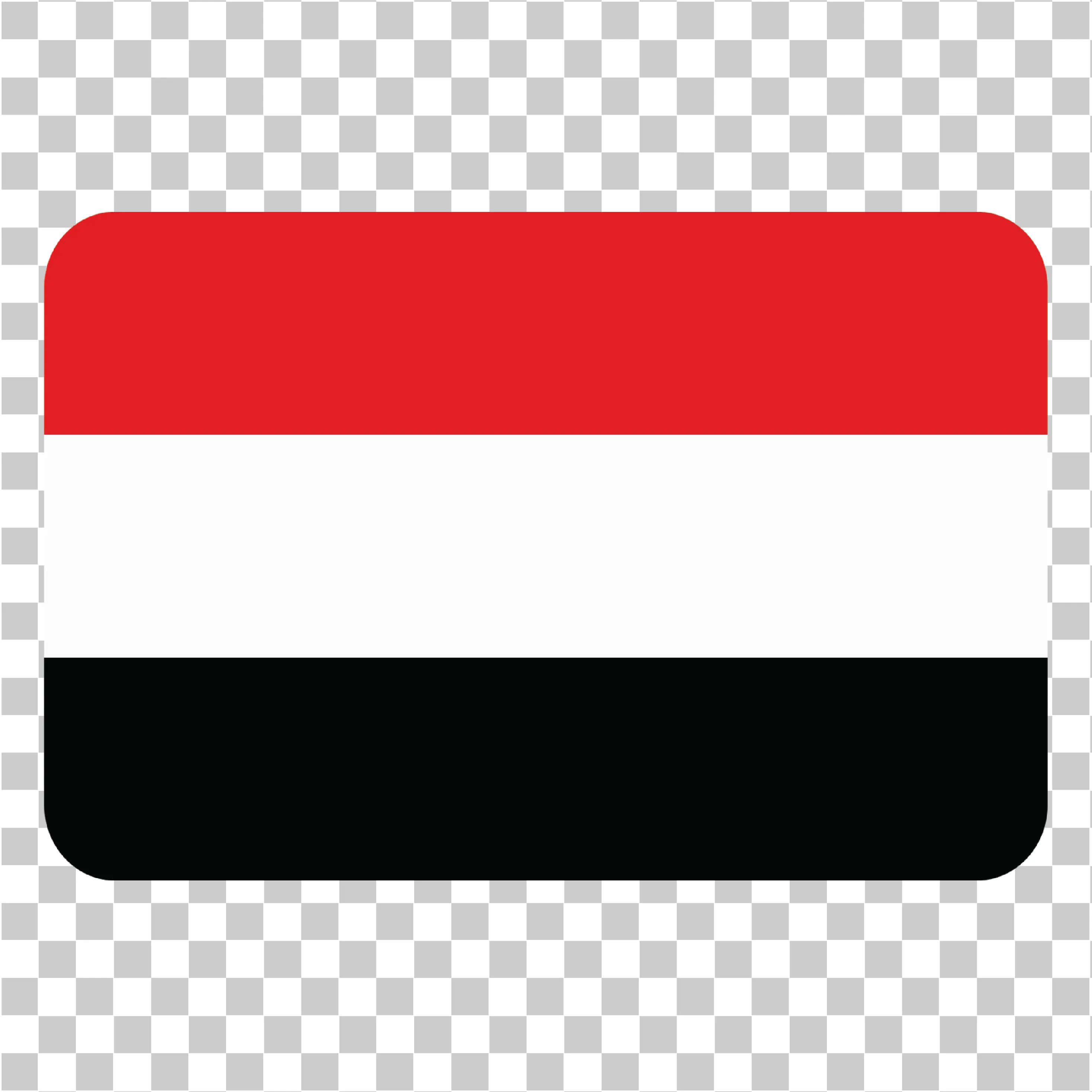 Yemen Square Flag PNG, Yemens nasjonale flagg-ikon, 