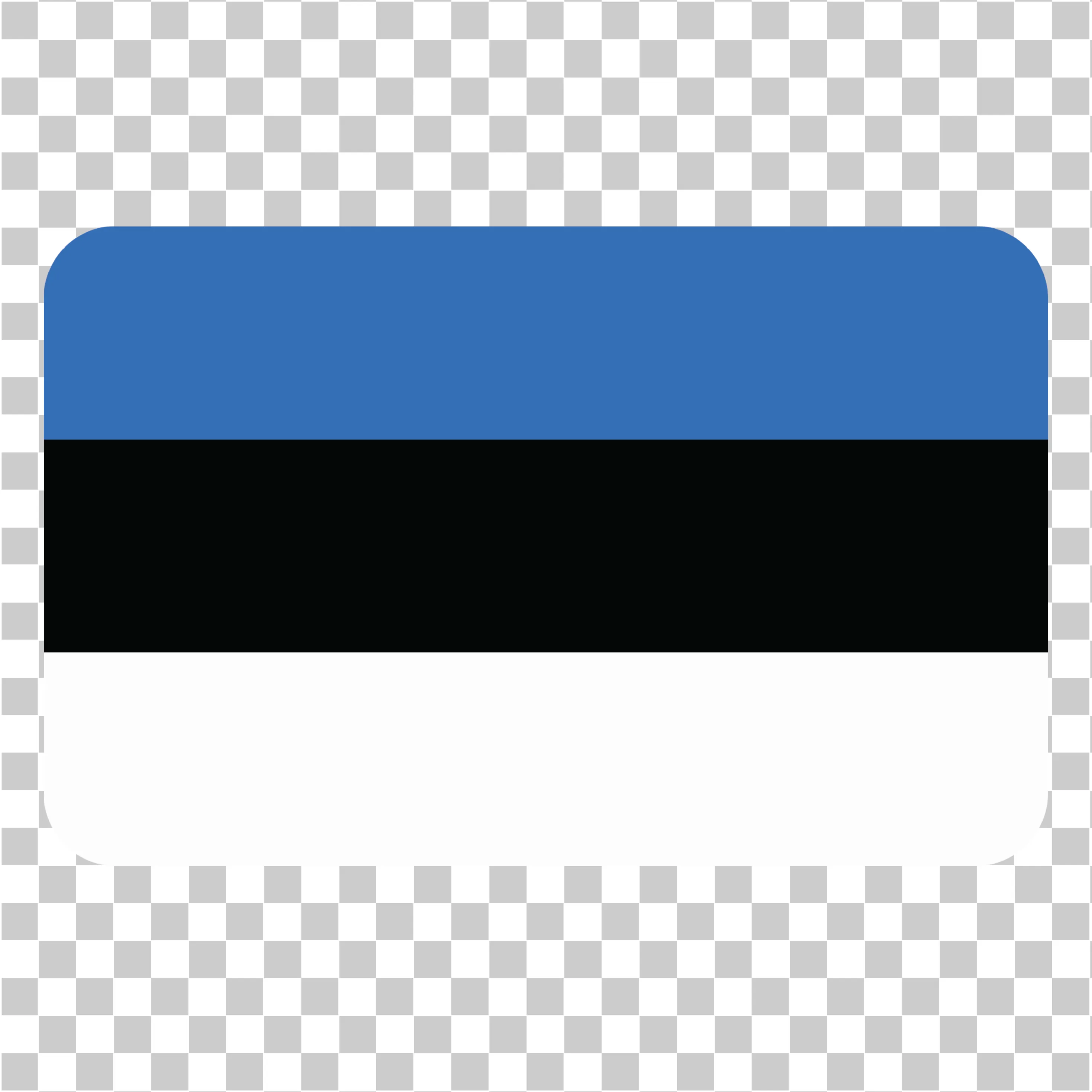 Estonia Flag PNG, Square Blue Black White National Symbol Design, 