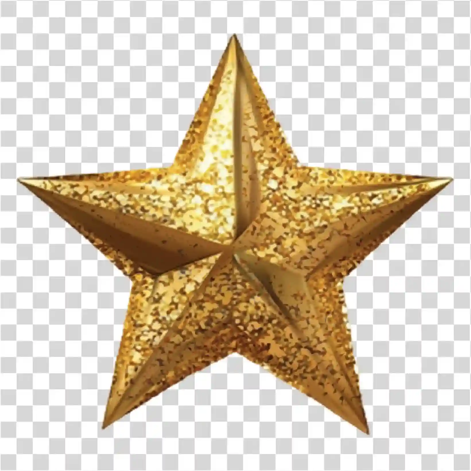 PNG Bintang Emas 3d, Bintang Berkilau, Clipart Bintang Transparan, 