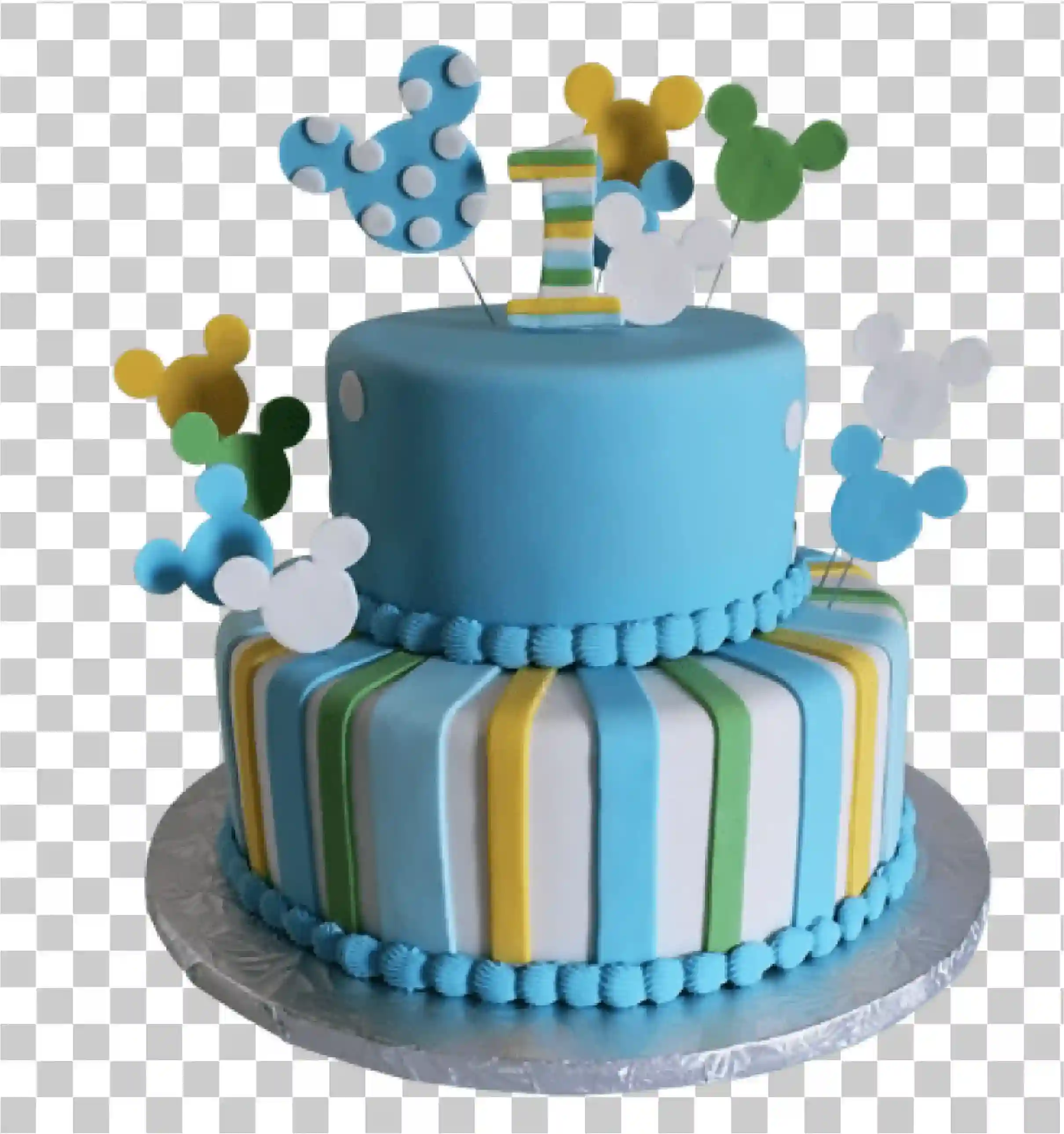 födelsedagstårta, blå tårta, Mickey Mouse Cake, tårta, tårta, 