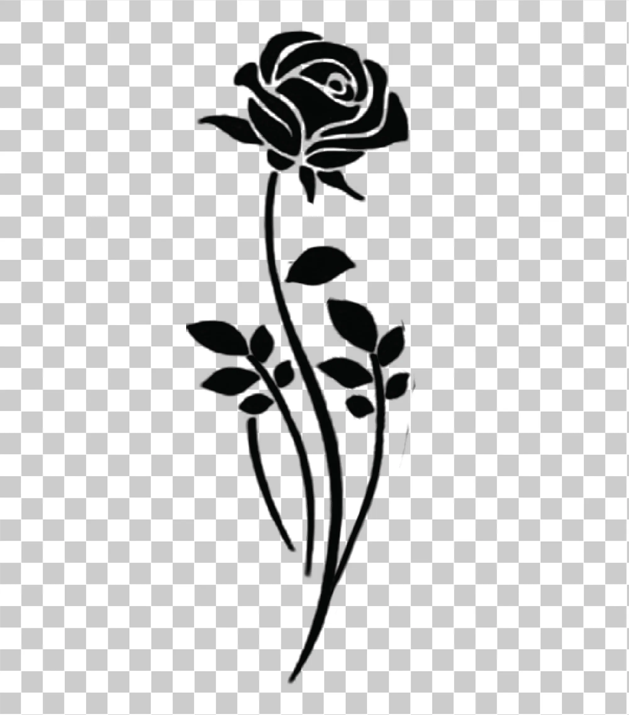 Czarna i biała róża, Prosty kwiat Rose & Black Rose, Tatuaż kwiatowy róży png, 