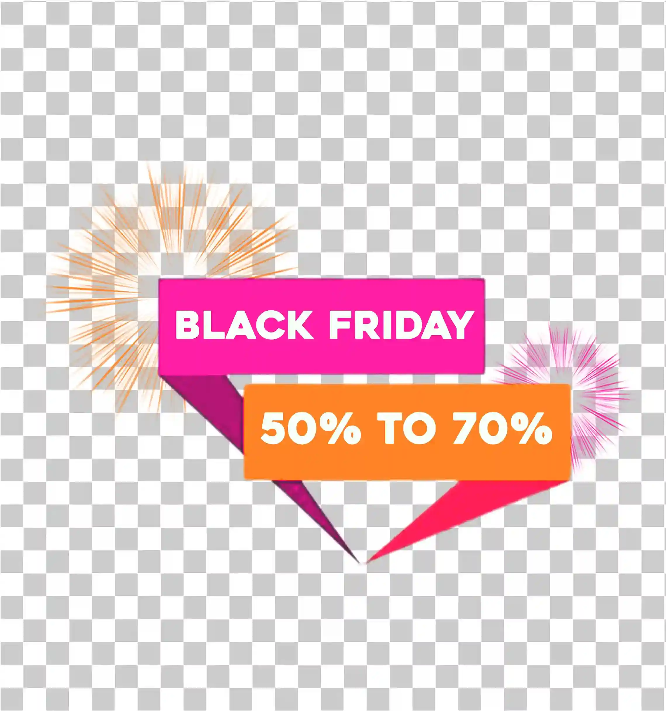 Black Friday Sale Banner Design, 50% –70% rabatterbjudande klistermärke, Tagg och shoppingbakgrund, 