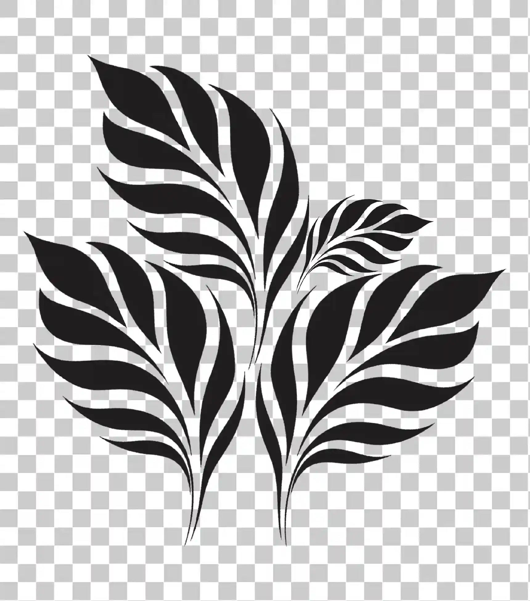 Black Leaf PNG, Cannabislogotyp, Curryblad & minimalistisk bladdesign, 