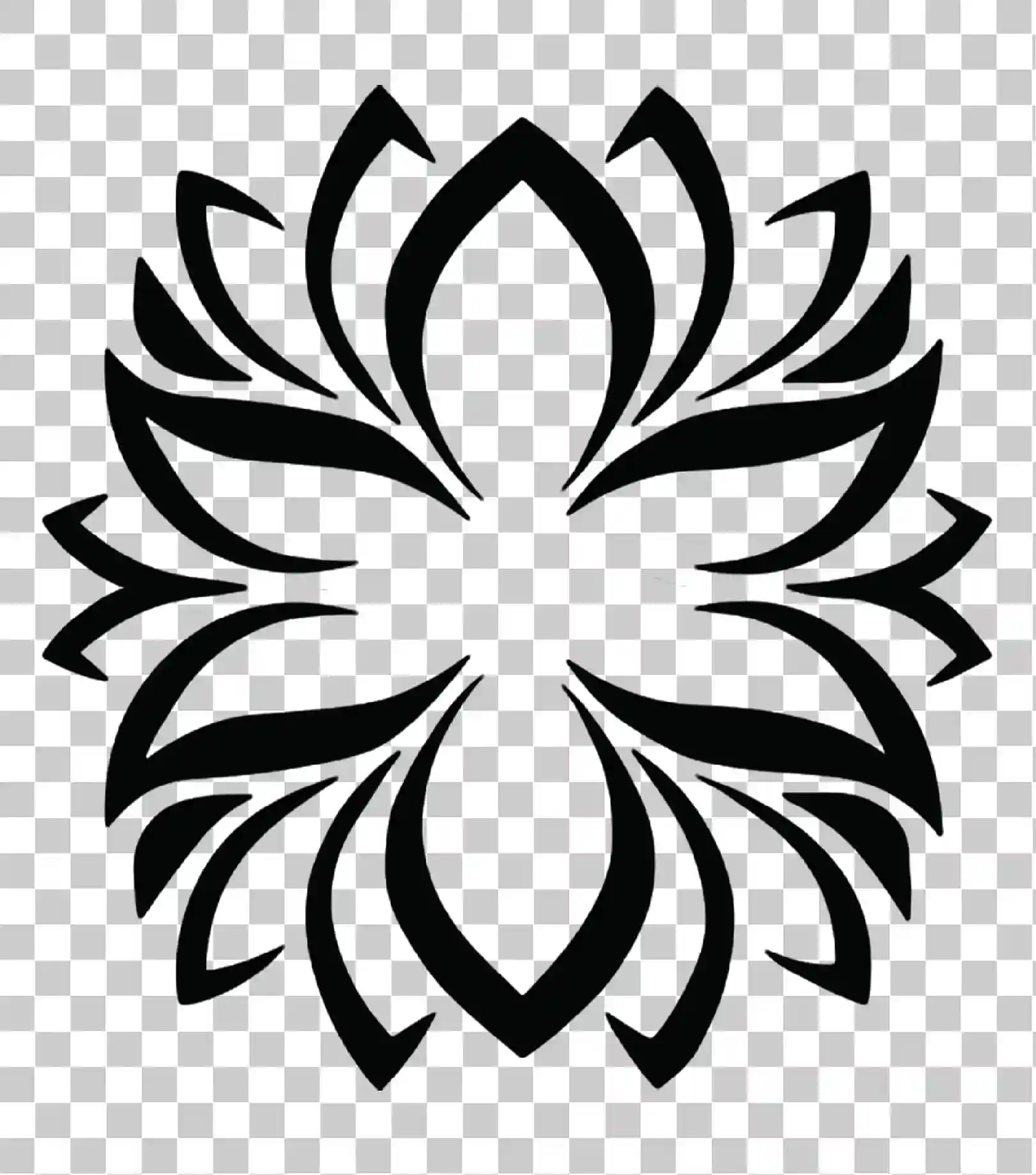 الأسود والأبيض الأزهار ماندالا, جولة تصميم الزهور و Mandala Art PNG, 