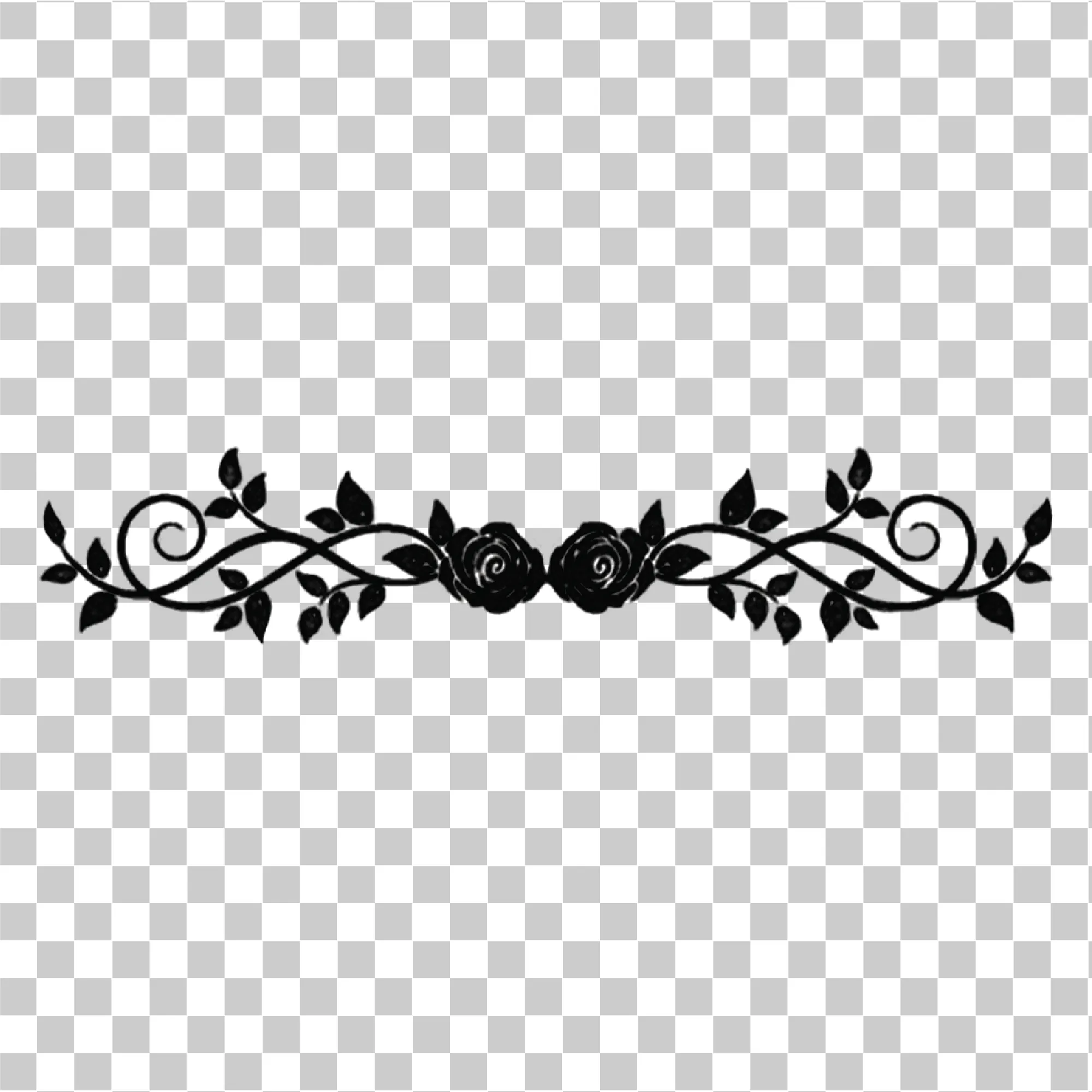 Zwart -wit rose ontwerp, Bloempatronen en fancy Franse grens kant PNG, 
