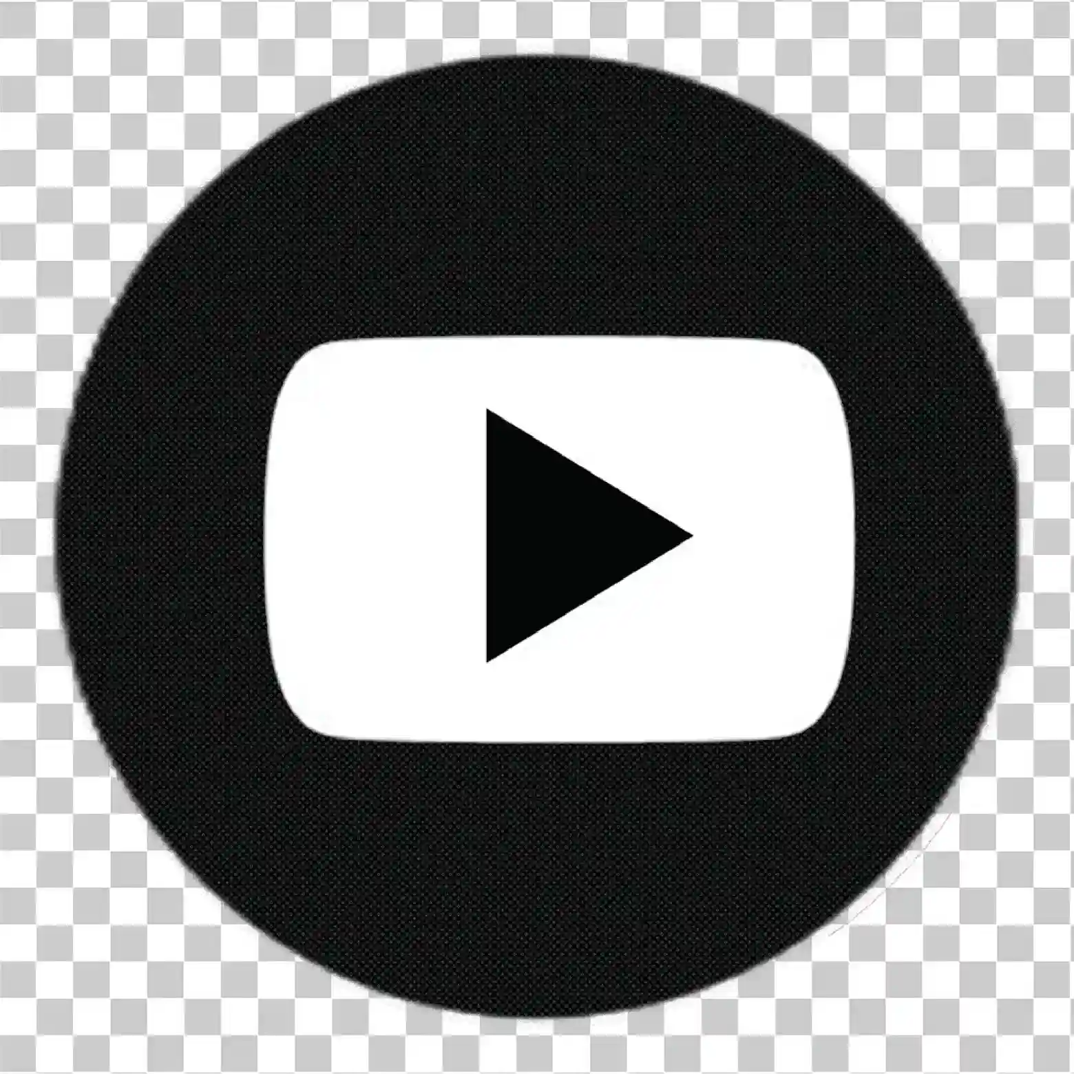 Zwart YouTube -logo PNG, YouTube Play -knop, Iconen & cirkel youtube -logo png, YouTube, 