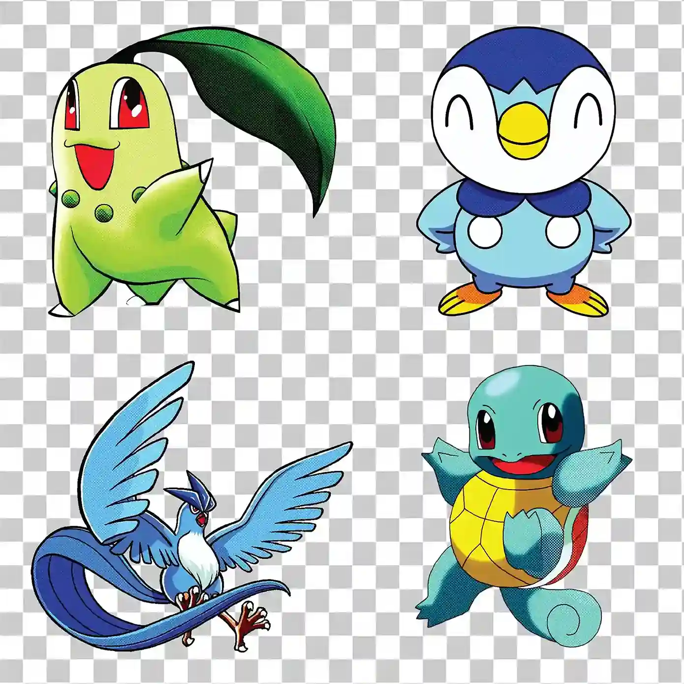 Chikorita, Piplup, Articuno, Squirtle, Pokemon Png & Pokemon Go, 
