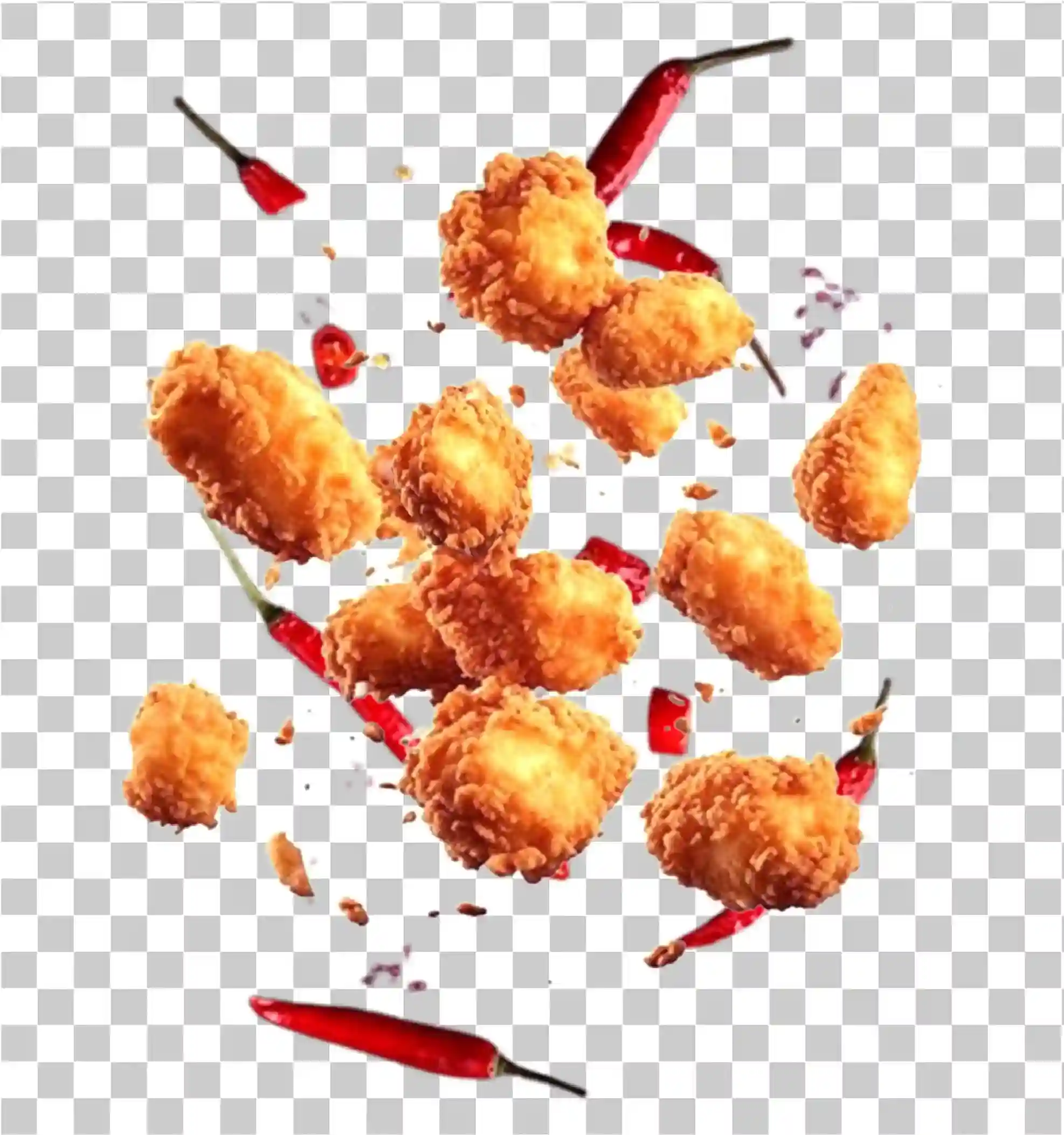 Crocchette di pollo croccanti e ciotola di pollo popcorn - Bite e strisce fritte png, 