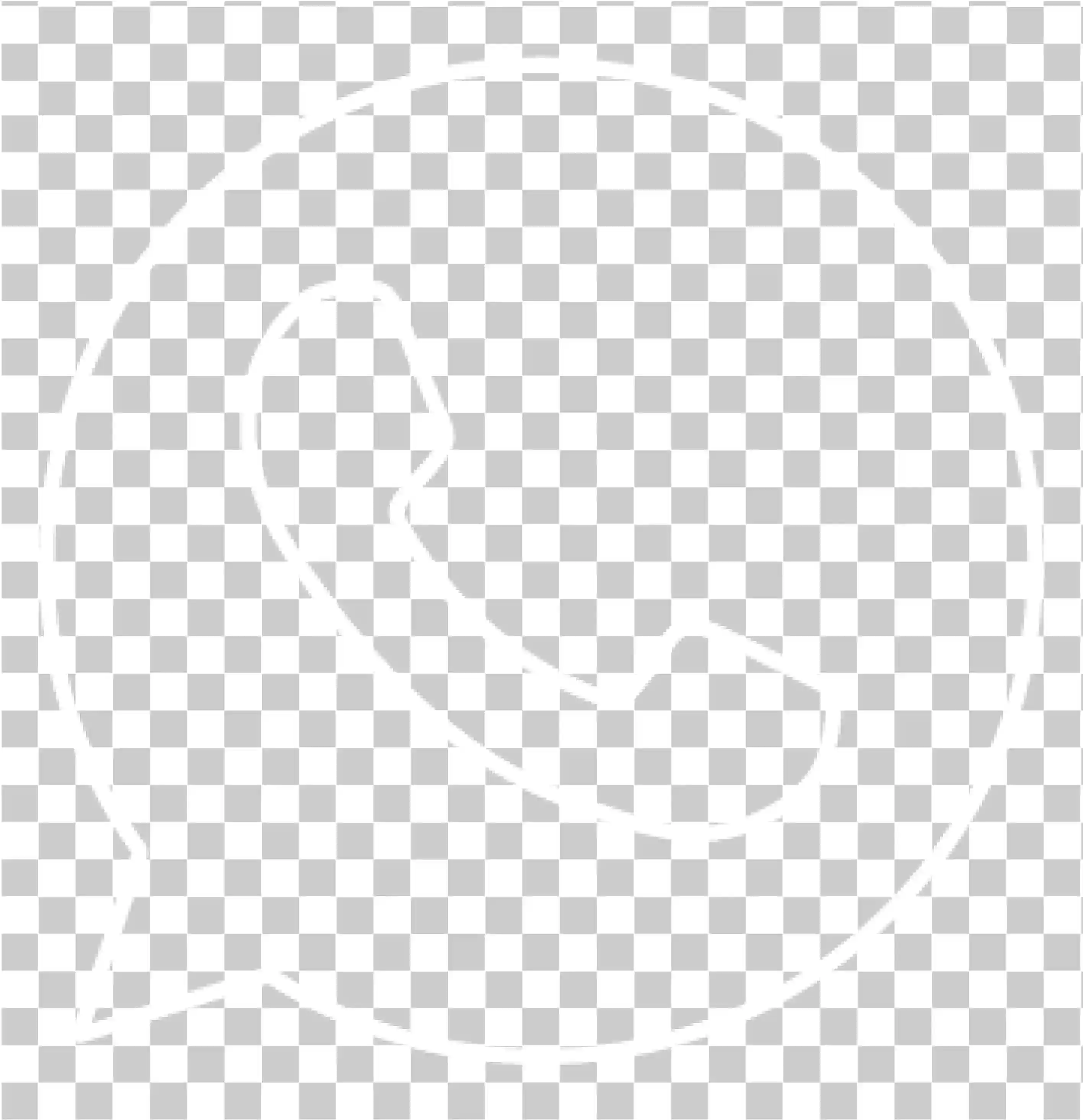 Whatsapp Logo Beyaz PNG, Şeffaf İkonlar, Clipart, Vektör Dosyaları, Web ve mobil kullanım için uygulama sembolü, 