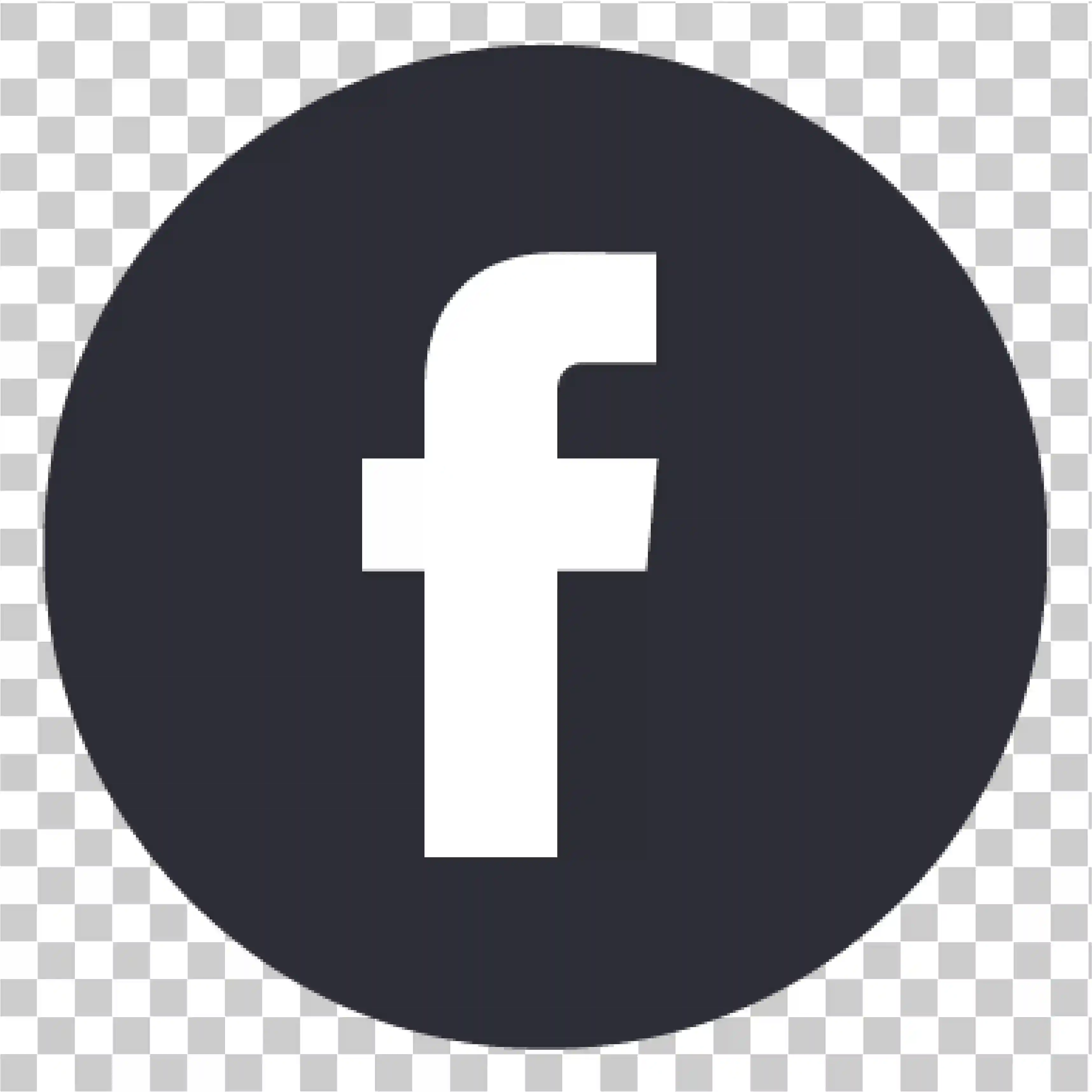 Facebook -logo png hvid på sort baggrund, Round Circle FB Icon, Ny Facebook App Logo Vector, 