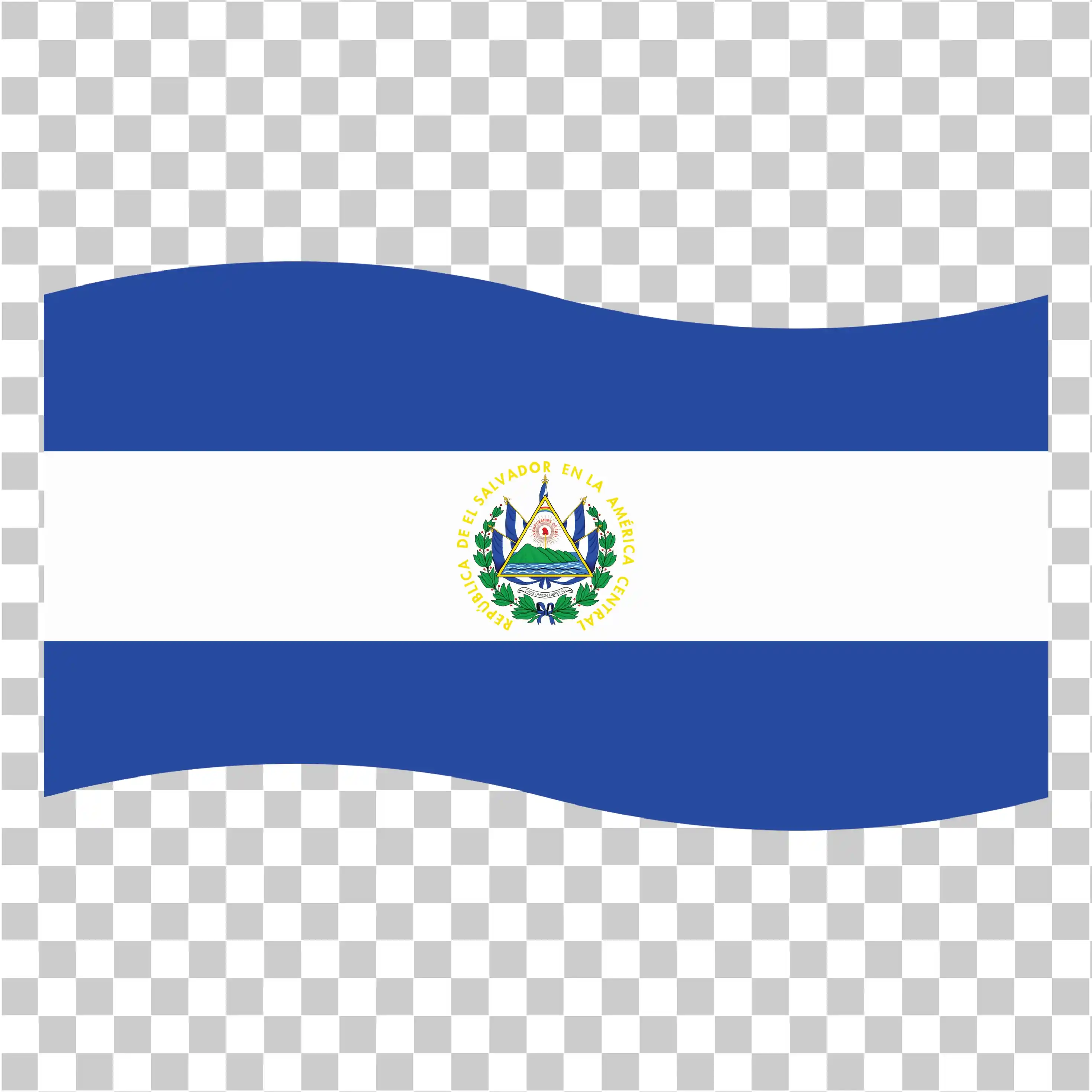 El Salvador Flag, Nasjonalt symbol og emblem, Independence Day Banner, Viftende lands flaggvektor png, 