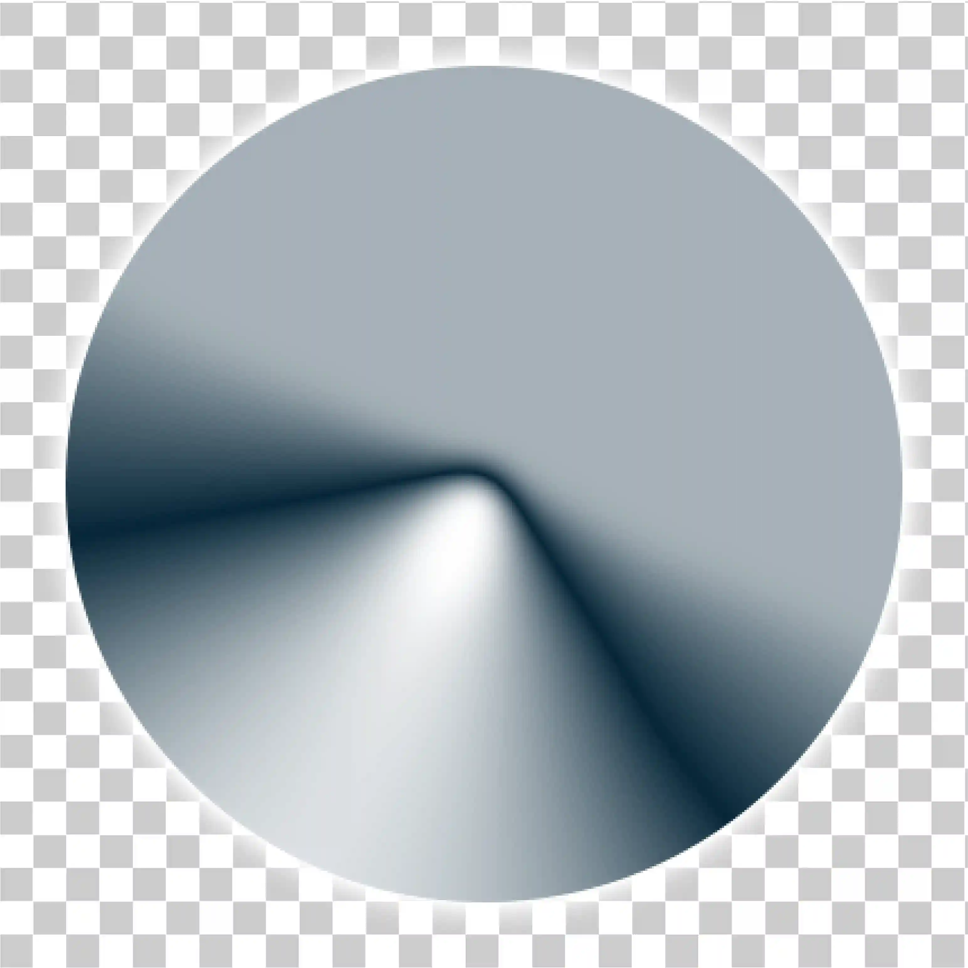 Metallic Silver Circle, Metal Disc, Silver Gradient, Shiny Texture, Circular Object, Steel Design, Polished Surface, Abstract Icon, PNG, 