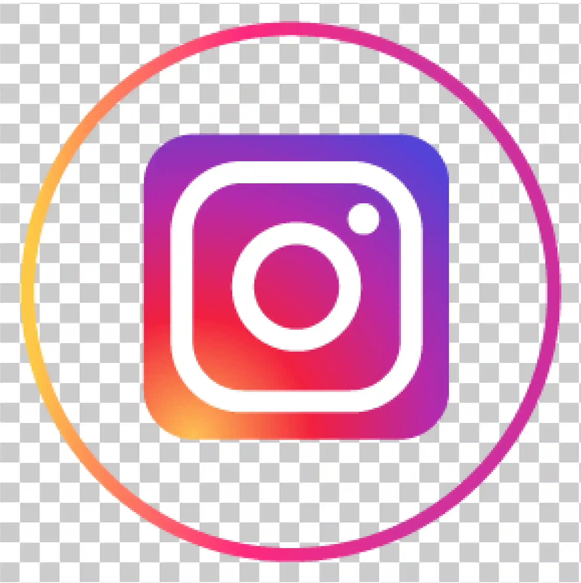 Instagramロゴpng, Instaアイコン, IGロゴベクトル, 透明, 円, 正方形, 丸い, ピンク＆ゴールデングラデーションステッカー, 