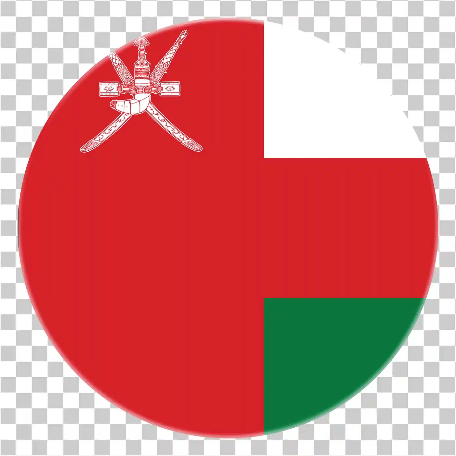 오만 플래그, 라운드 오만 깃발 아이콘, National Emblem, 무기의 외투, 국가 기호 png, 자유 벡터, 