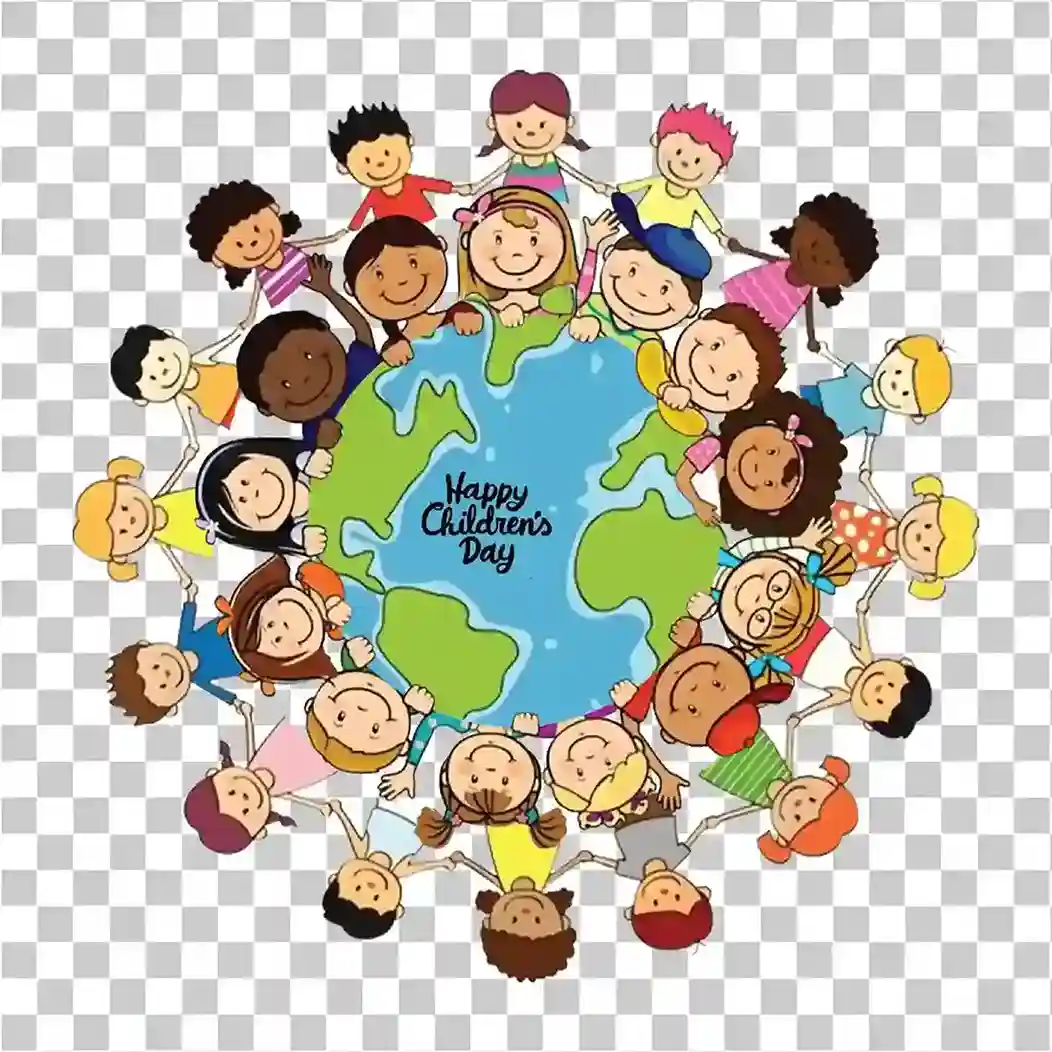 快乐的孩子插画儿童卡通世界团结 PNG, 