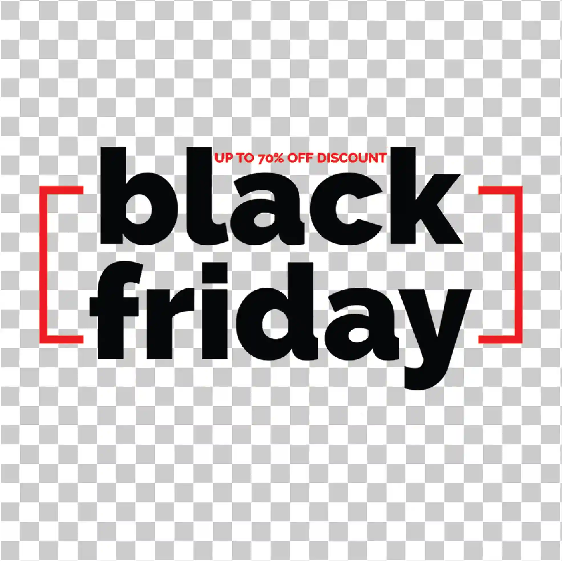黑色星期五70%销售折扣PNG横幅设计, 