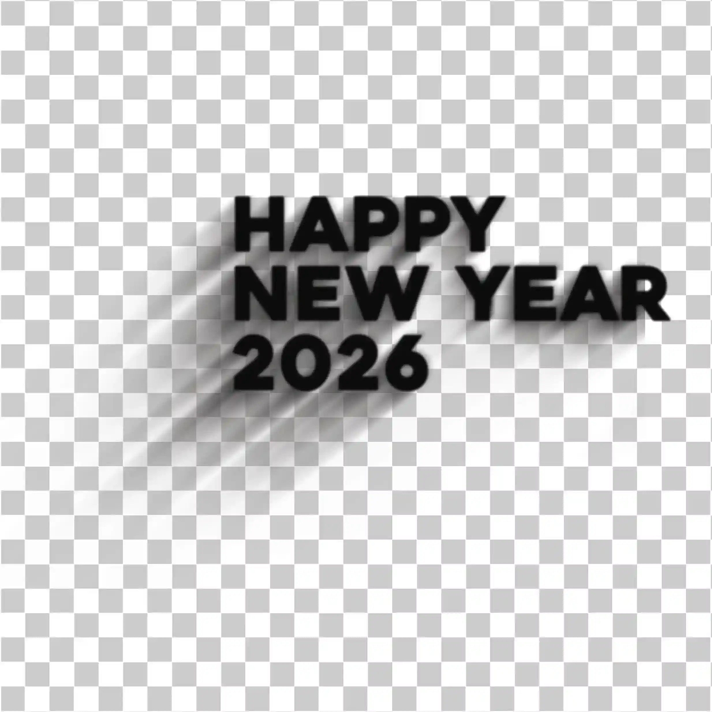 Yeni Yılınız Kutlu Olsun 2026 Banner PNG Tipografi Tasarım Sanatı, 