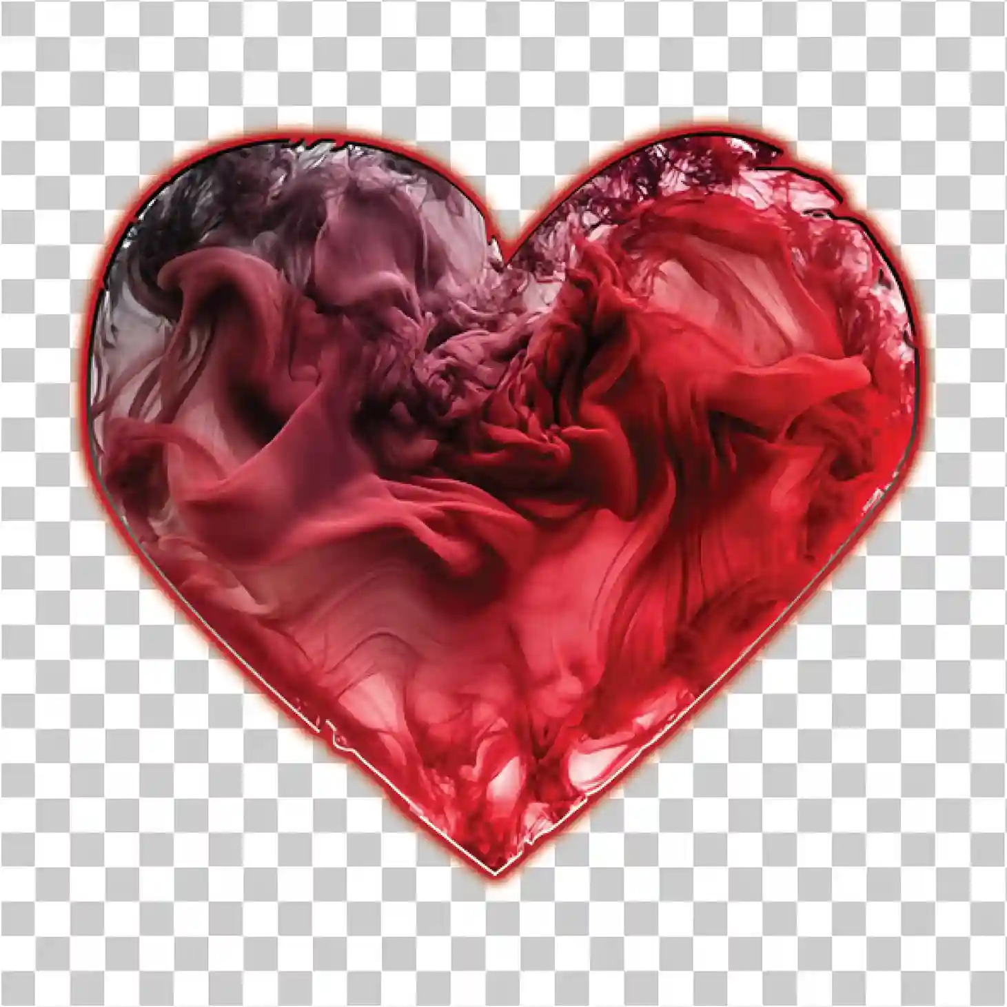 Romantic Red Heart Art, Abstract Love Symbol & Heart Design