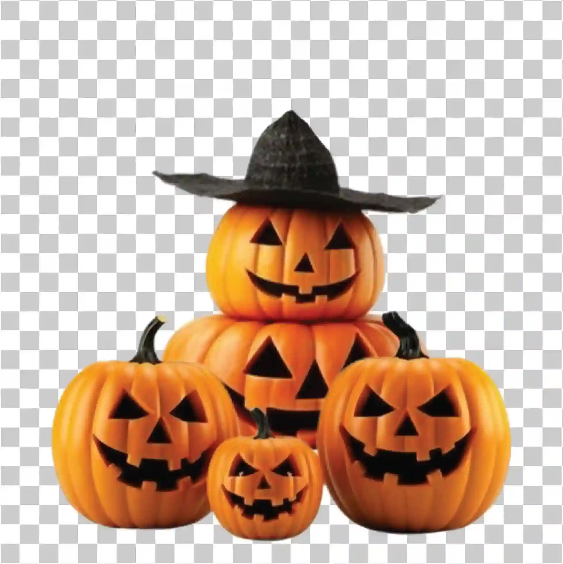 PNG Labu Halloween, Desain Jack O'Lantern yang Lucu & Menakutkan, 