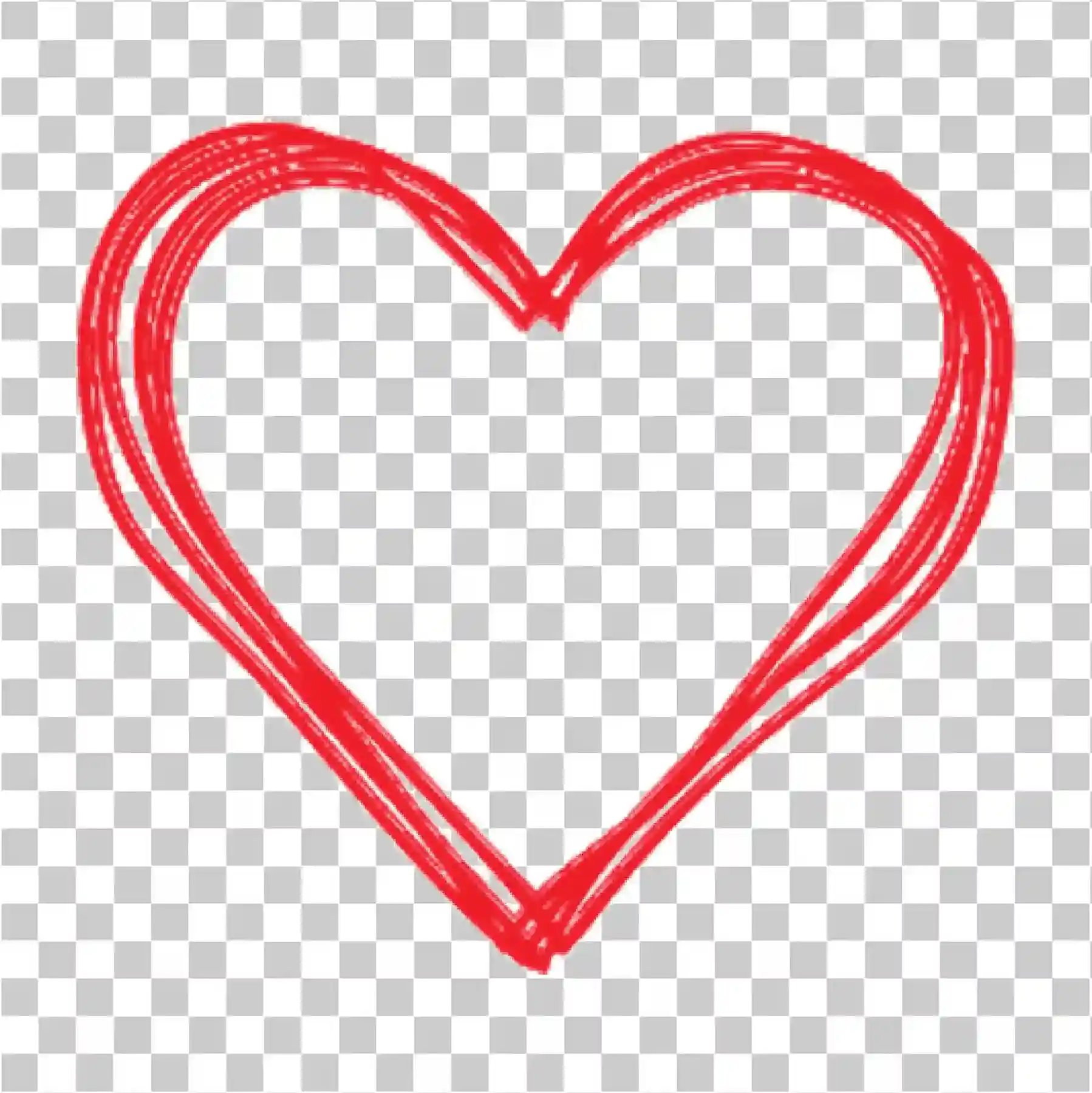 Hand drawn heart outline, aesthetic love symbol, cute heart sketch, 