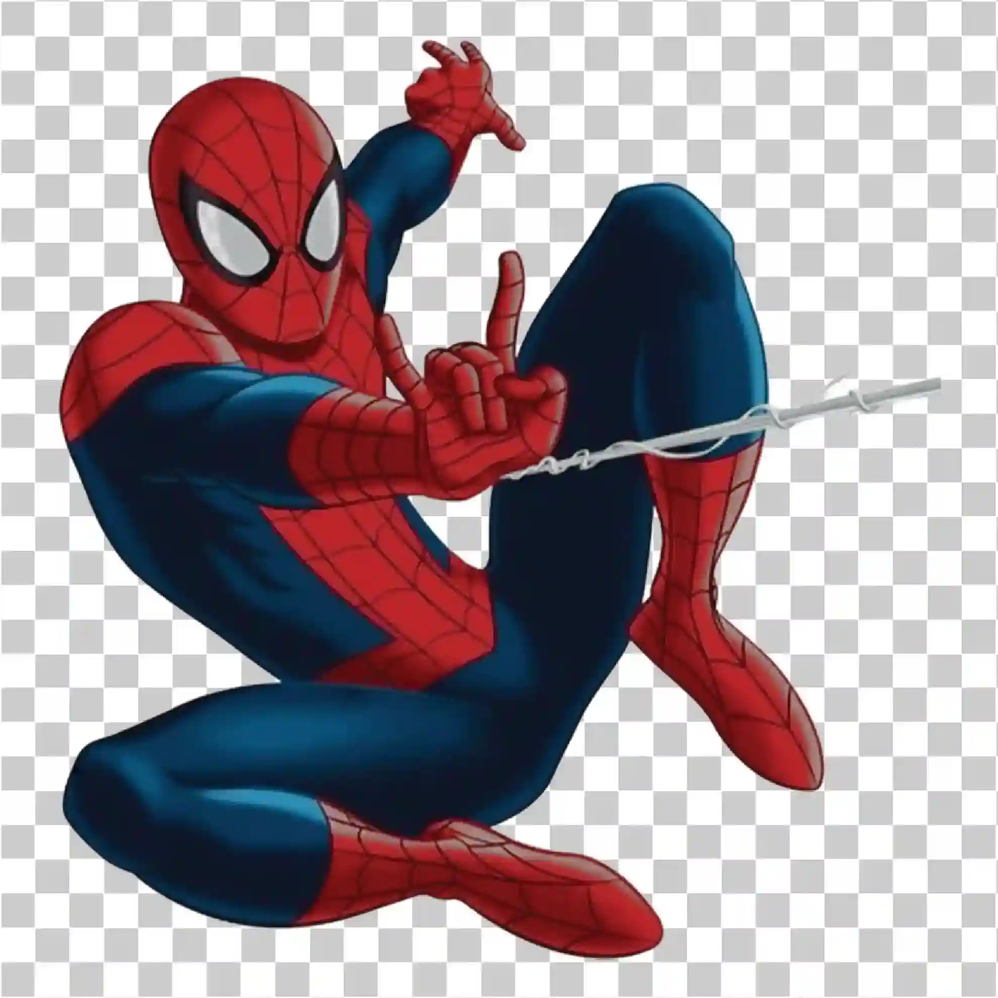 蜘蛛英雄 PNG卡通网秋千艺术和动态动作姿势, 