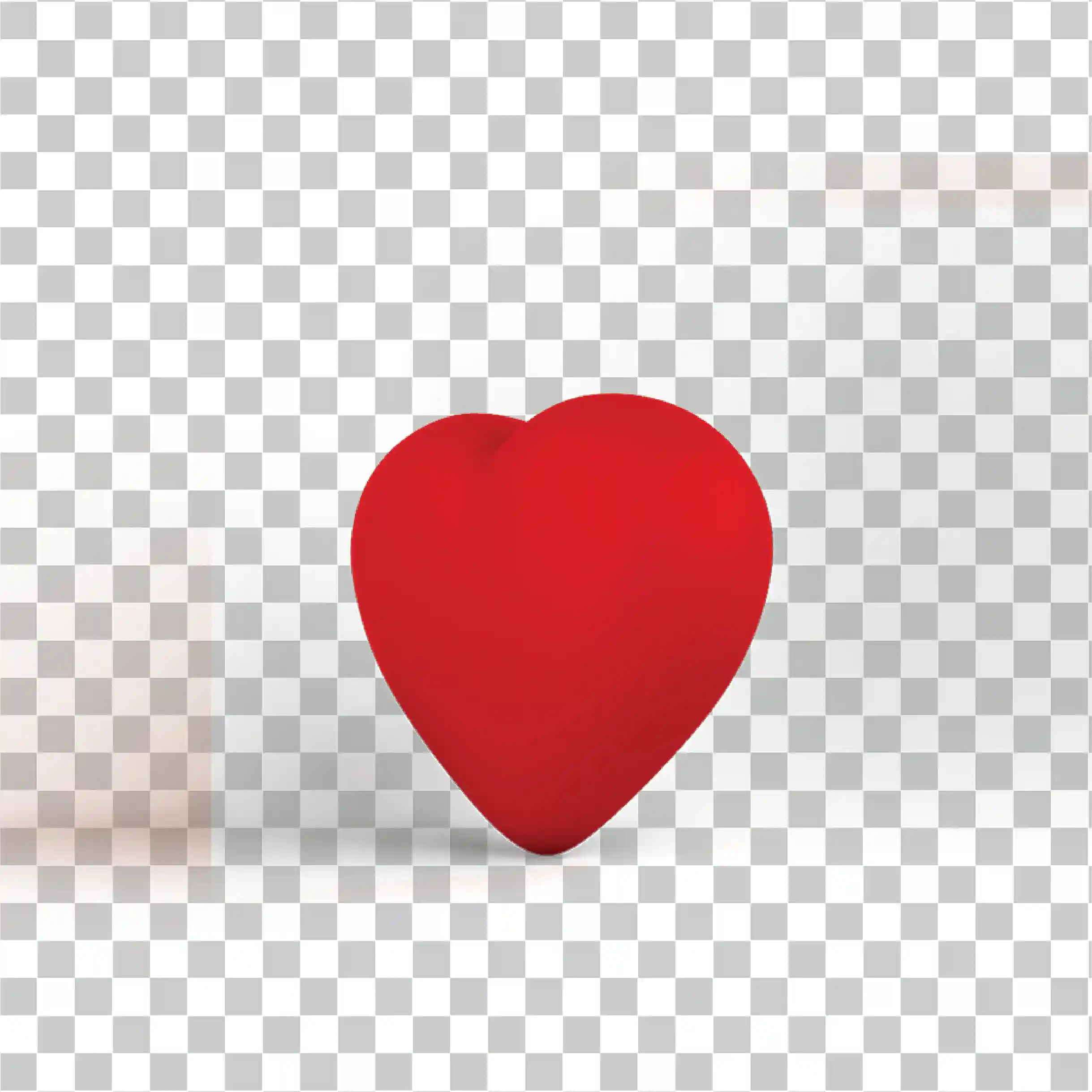 Red heart, 3D love heart png, realistic romantic heart design, 