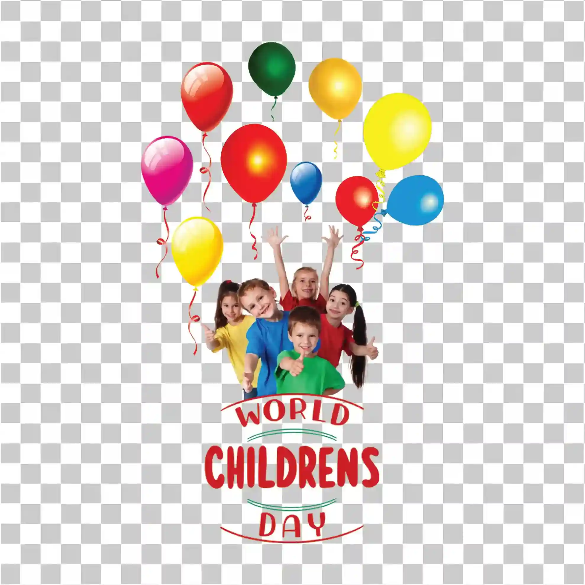 Foto zum Weltkindertag, Kinderfeier, PNG-Bannerbild, 