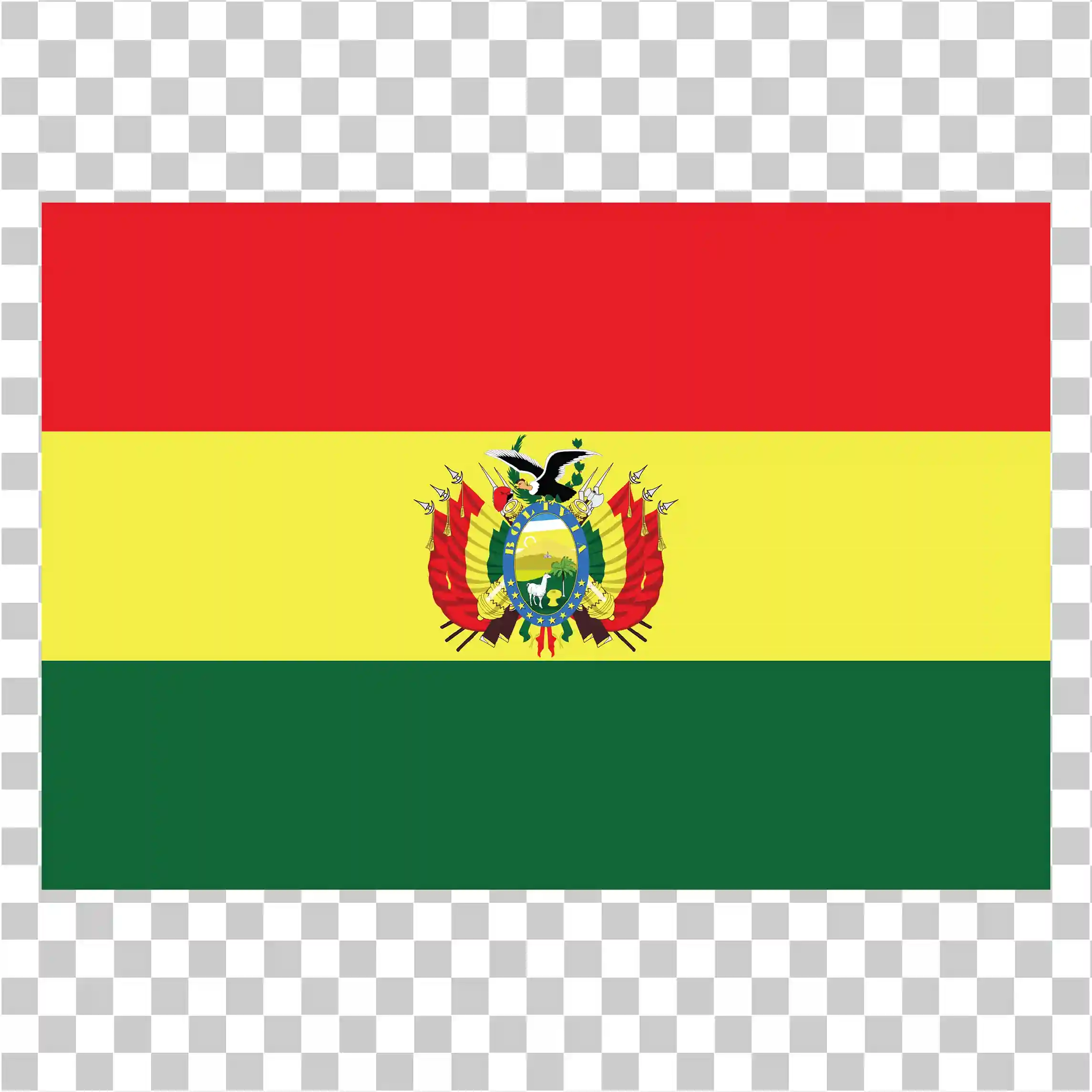 Флаг Боливии PNG, Прямоугольный флаг Боливии, Прозрачный фон, Боливийские символы, Цвета, Информация о столице, 