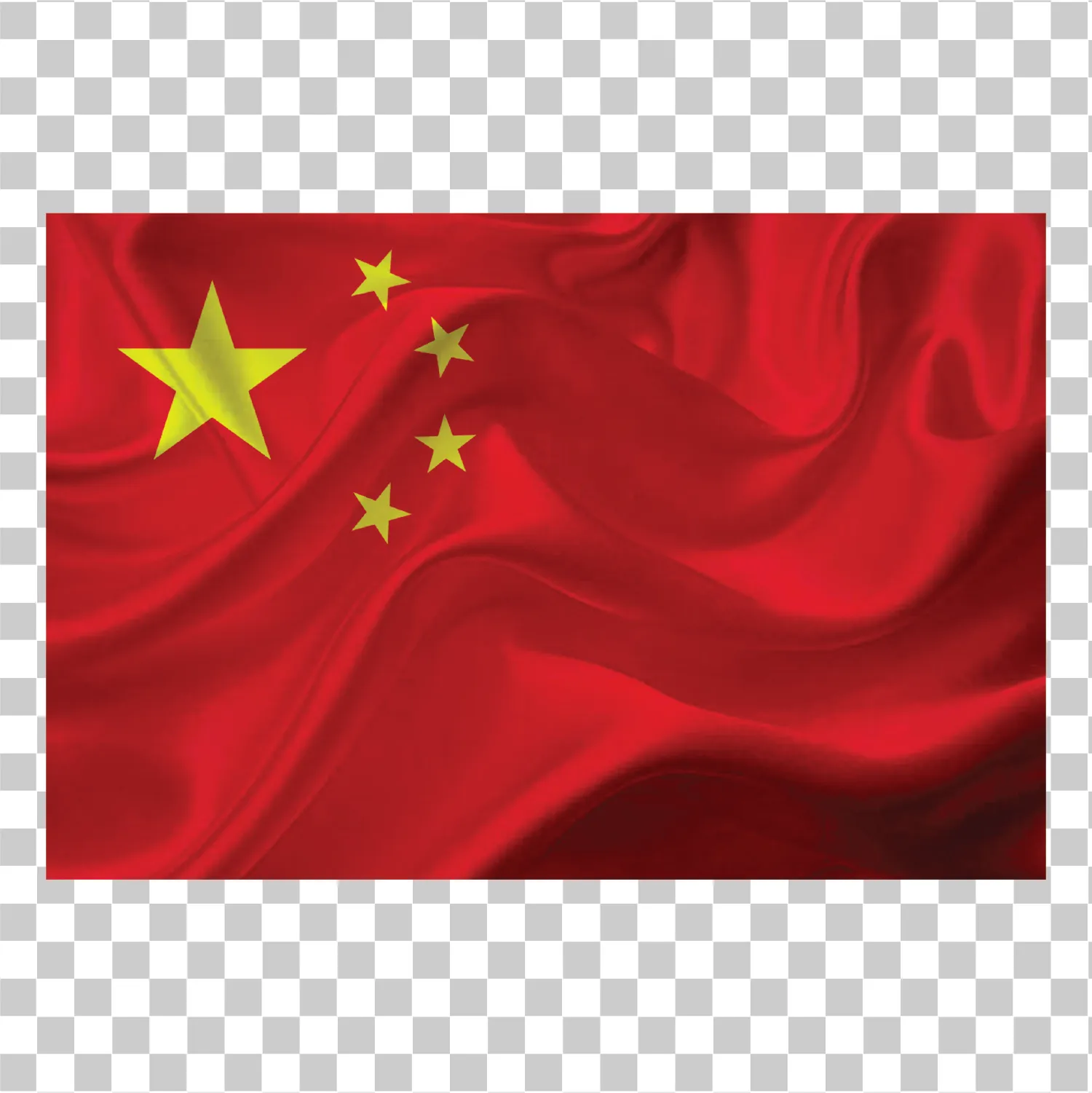 Kina flagga, Kinesisk nationell flagga, Röd och gul, Silktygstruktur, Star Design, Png, 