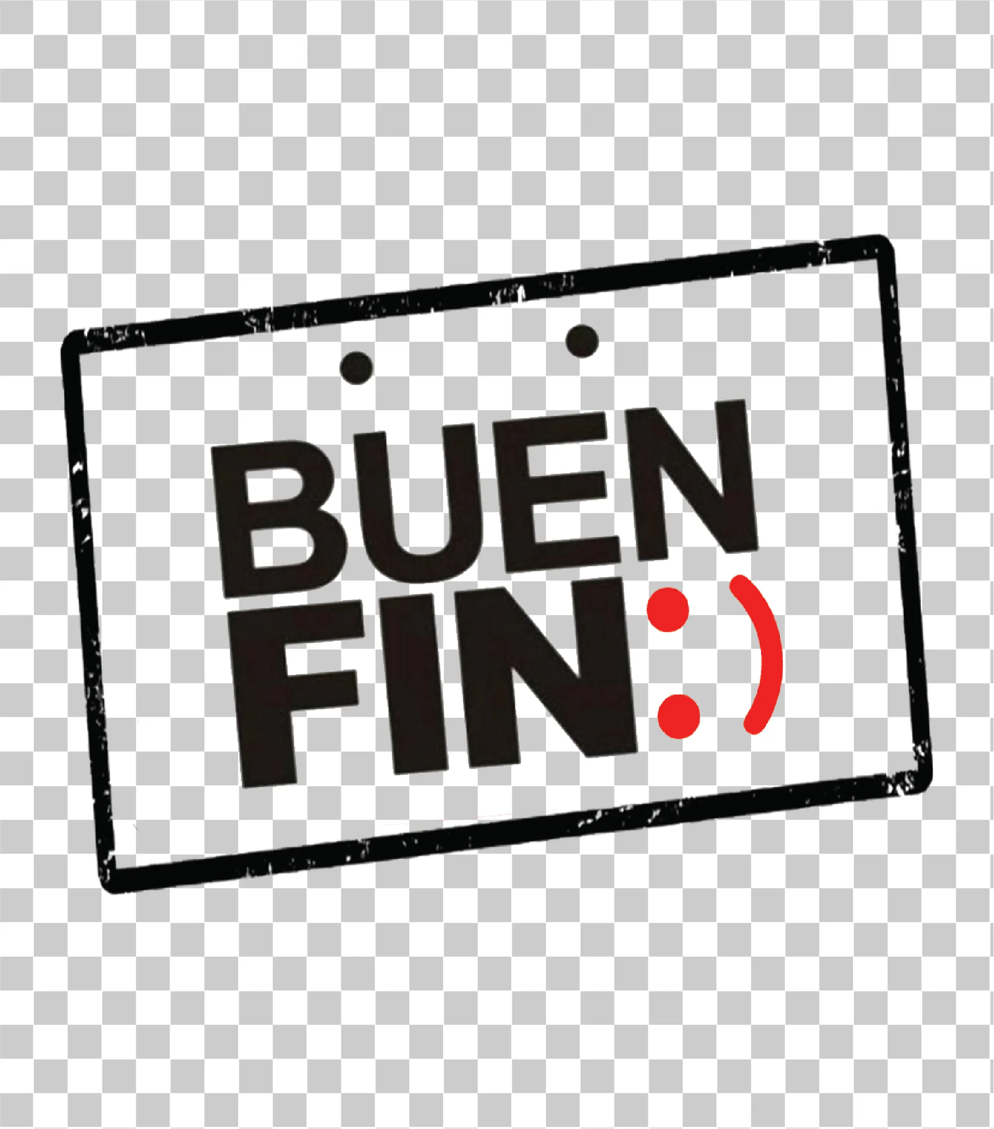 El Buen Fin -logotyp - Vit etikettdesign för Mexikos nationella shoppingdag, 
