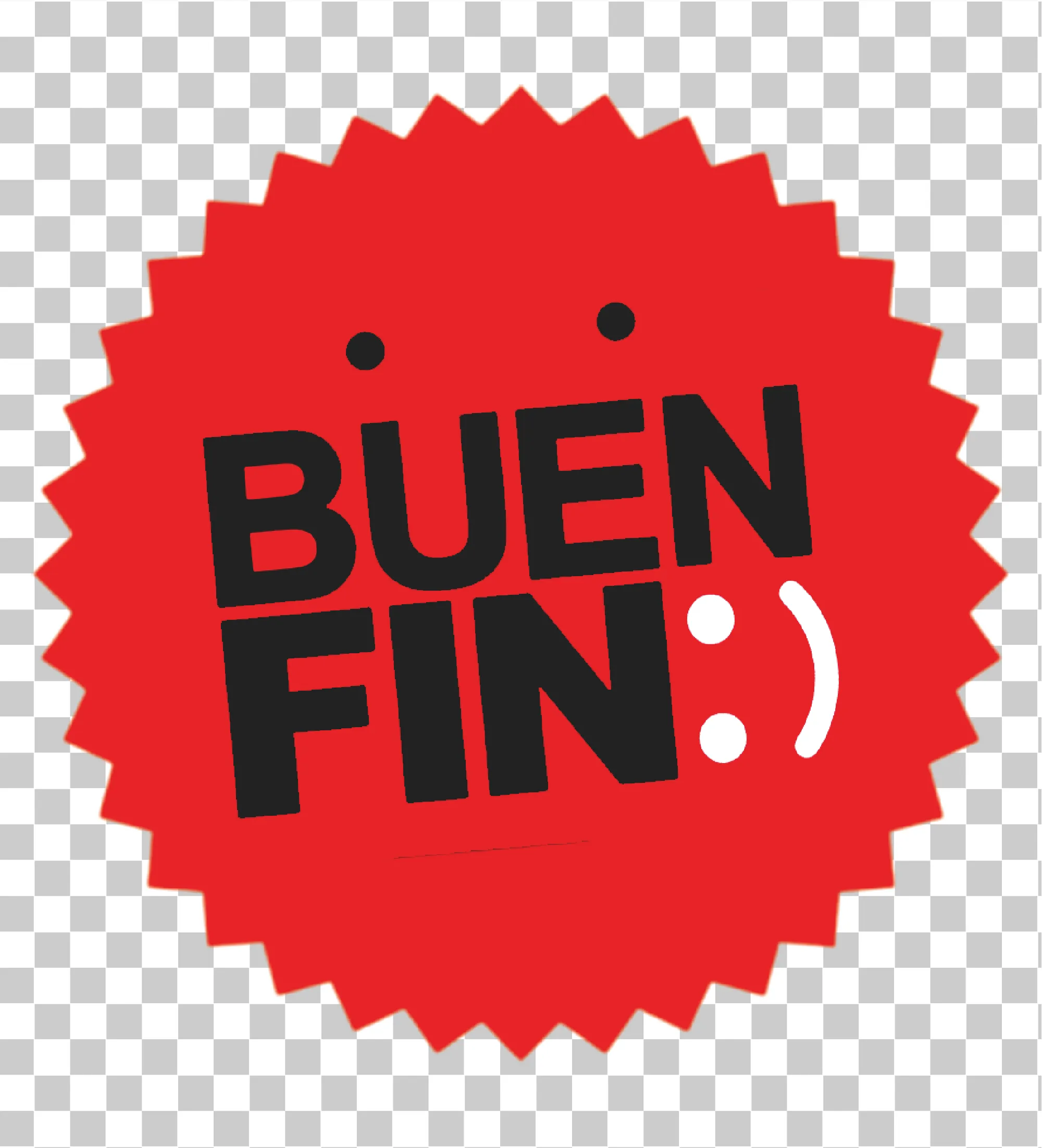 El Buen Fin Mexico Promosyon Etiketi, Ulusal Çevrimiçi Alışveriş Günü için Kırmızı ve Siyah İndirim Metni PNG, 