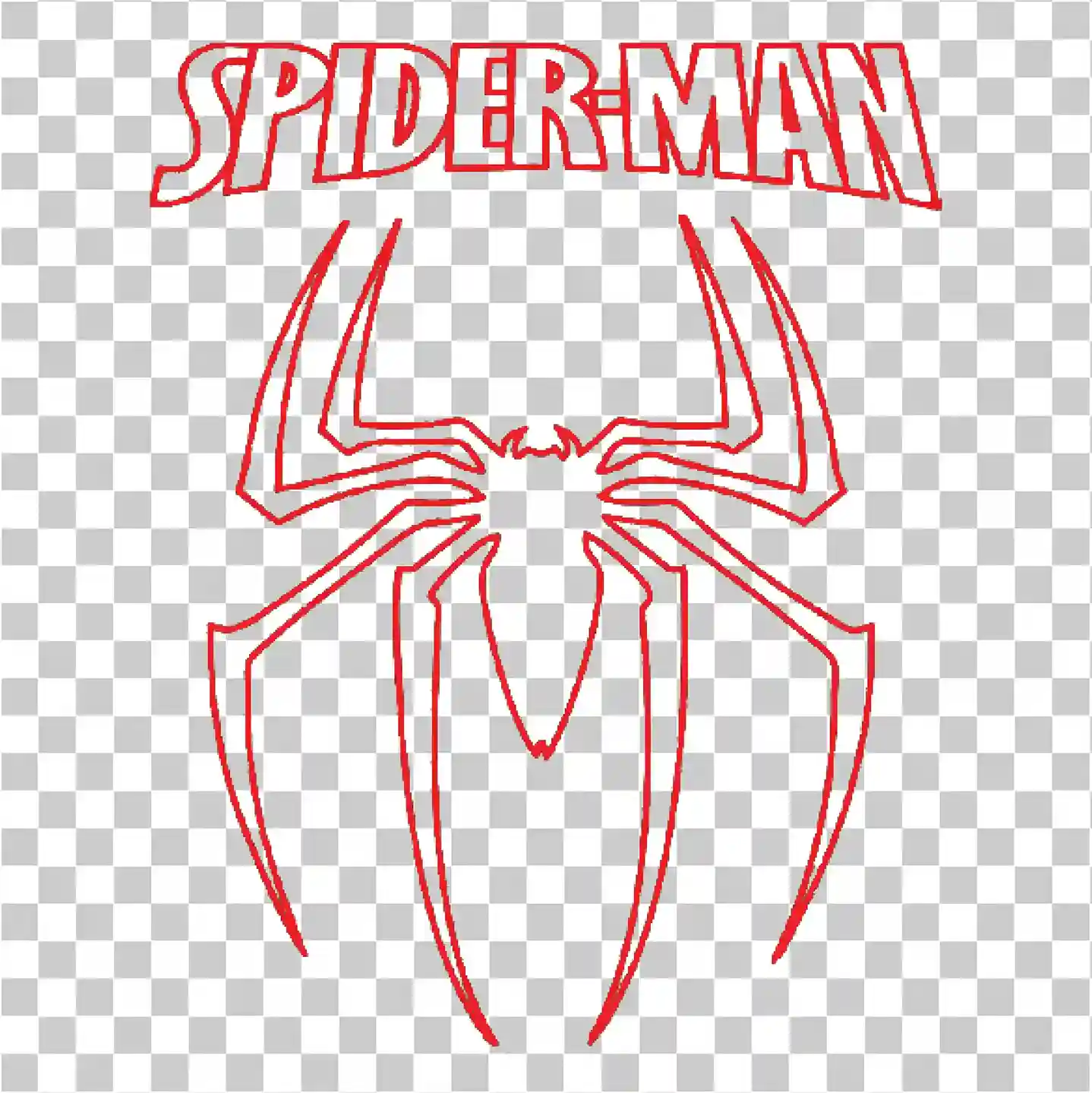 蜘蛛标志符号矢量艺术图标 PNG 奇迹红色, 