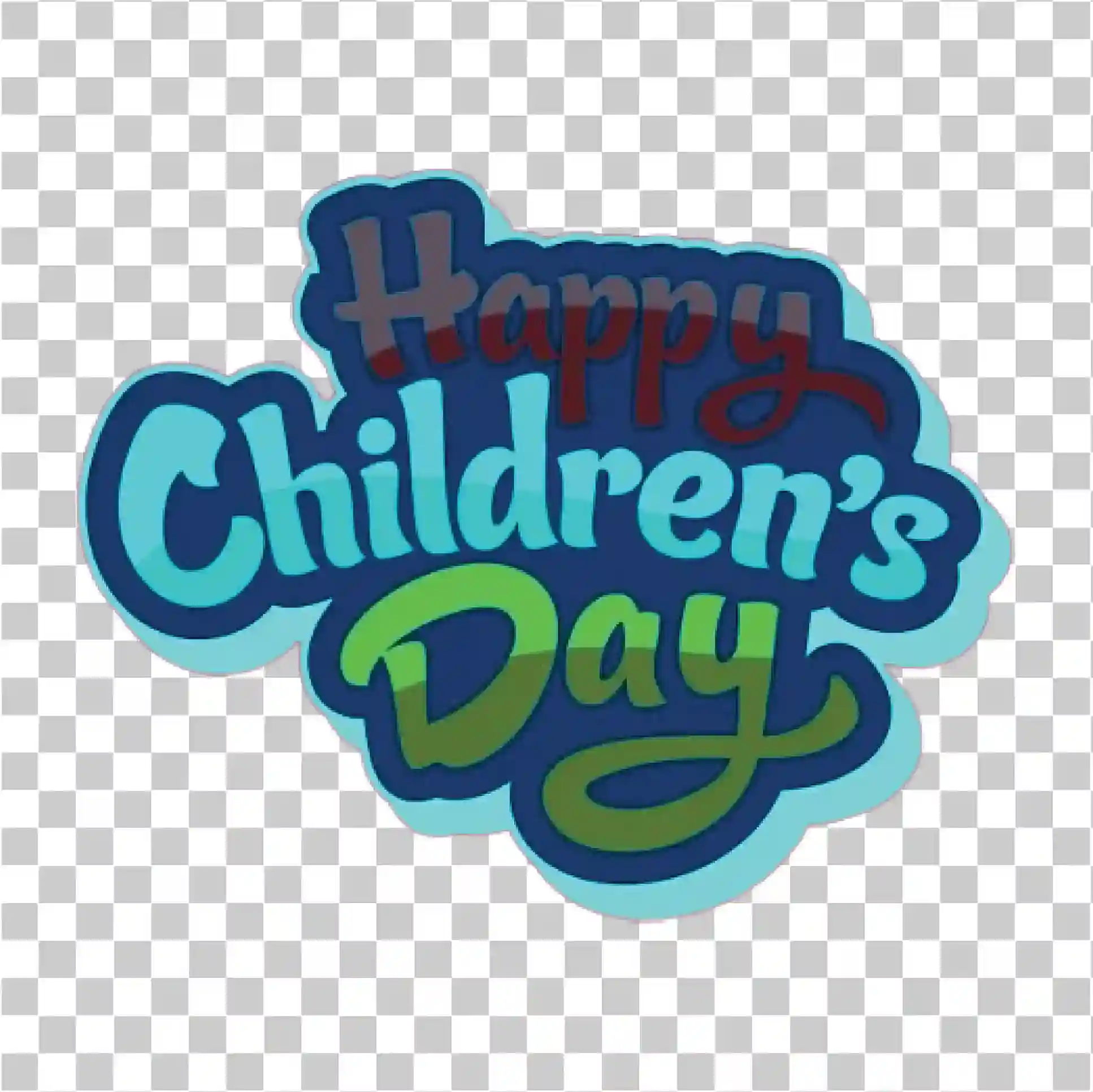 儿童节快乐祝福横幅海报 PNG 插图, 