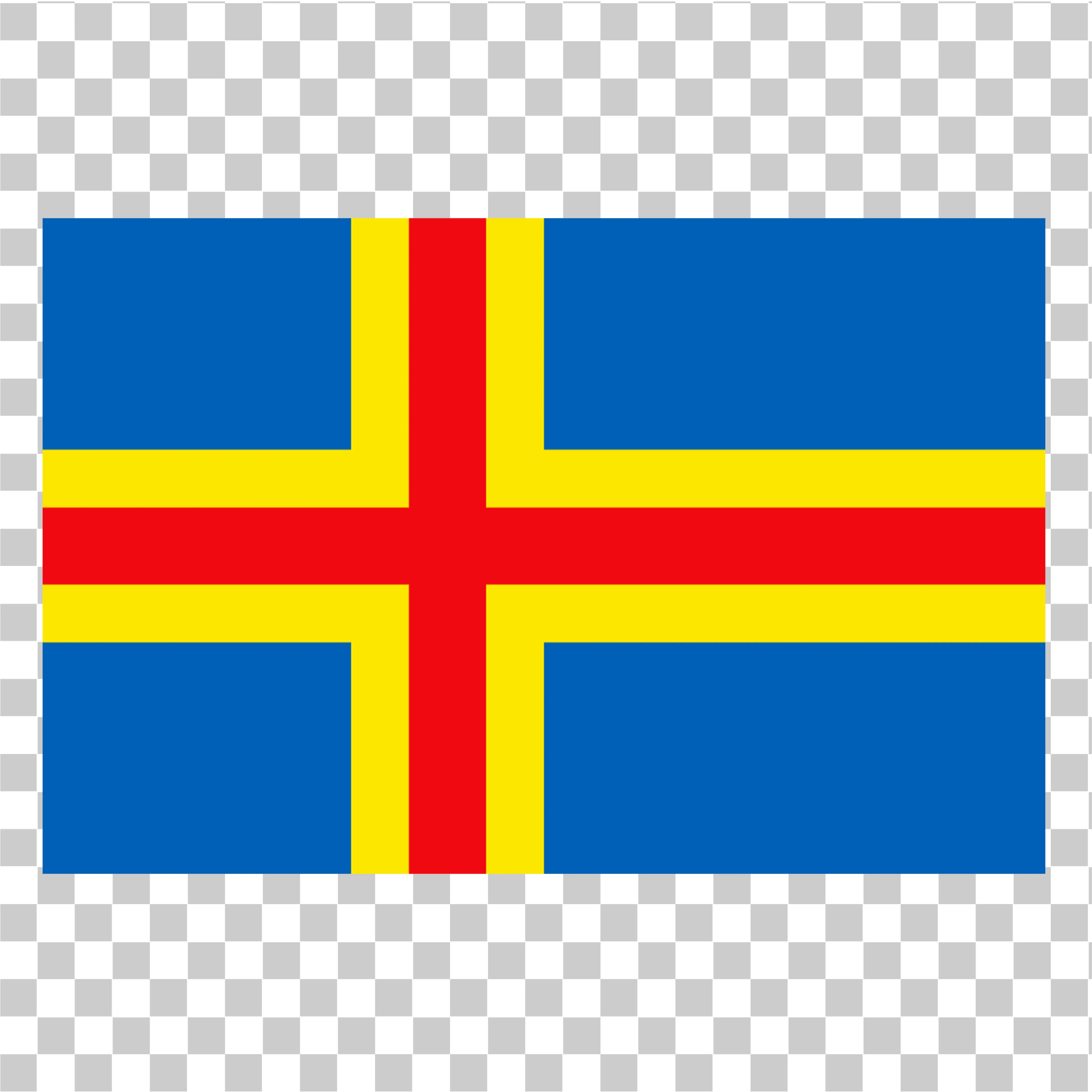 Åland Flag, Flag of Åland, Blue Yellow Cross Flag, Red Cross Blue Flag, Aland Islands, Square Flag, Flag Vector, National Flag, PNG, 