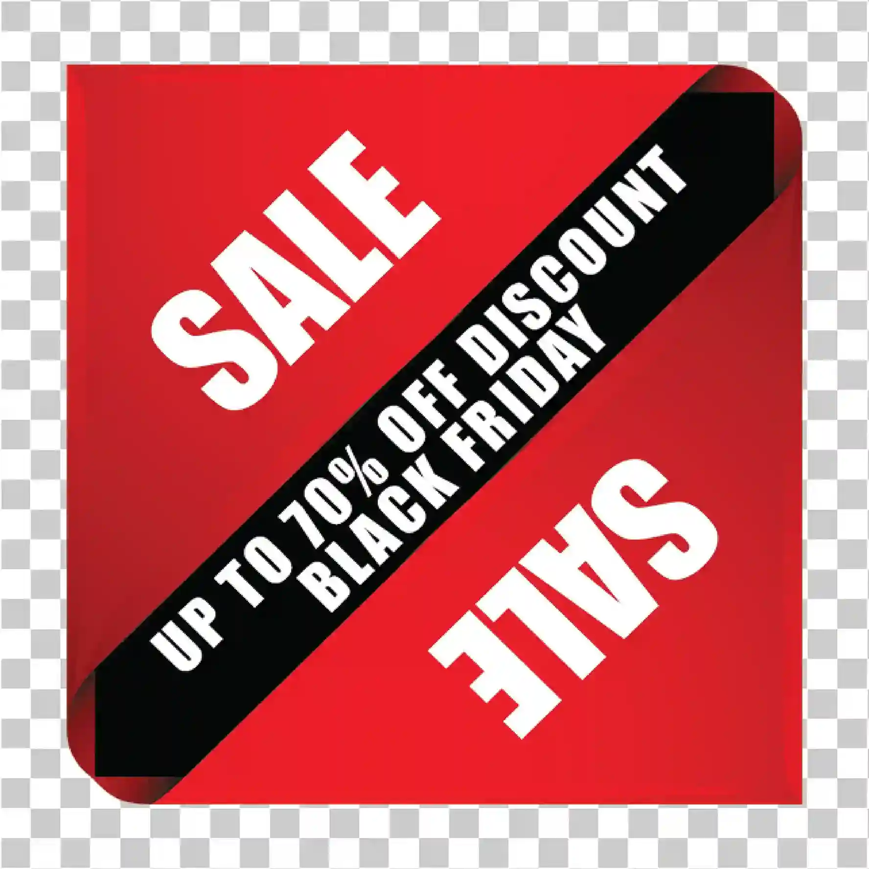 黑色星期五销售 PNG 横幅折扣优惠促销标签, 
