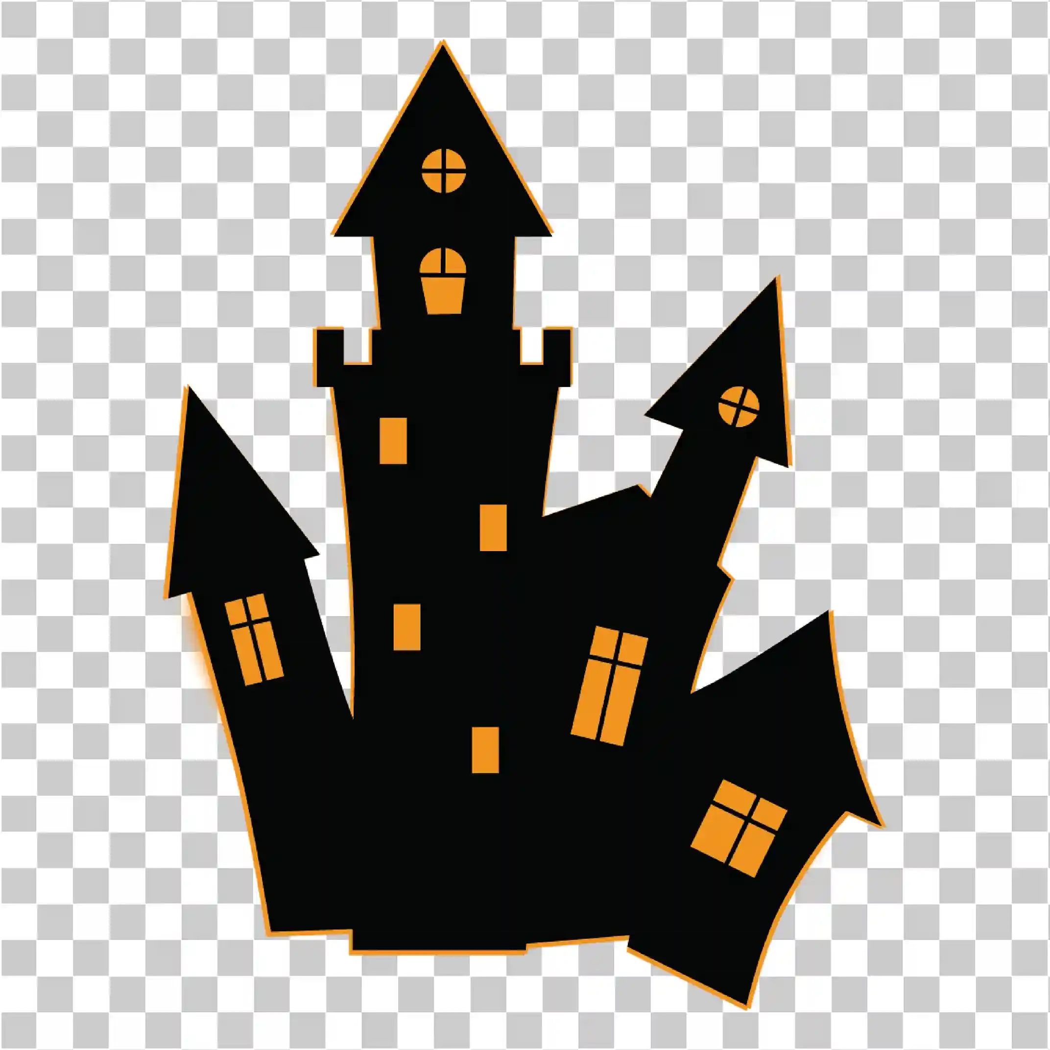 Haunted Mansion PNG, Spooky Halloween Castle & Creepy House Art, 
