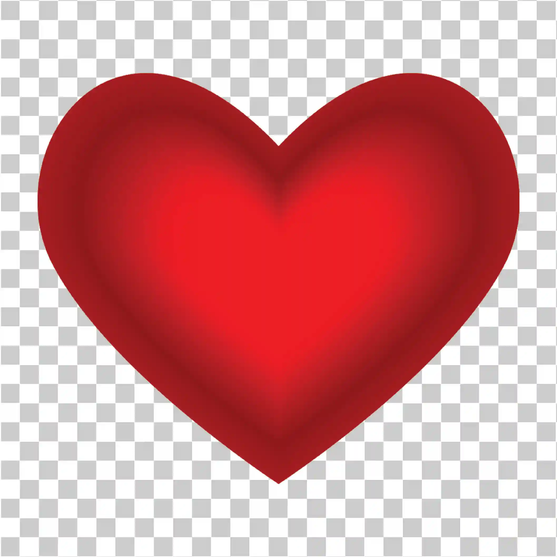 3D Red Heart Icon, Romantic Love Symbol & Digital Valentine Art, 