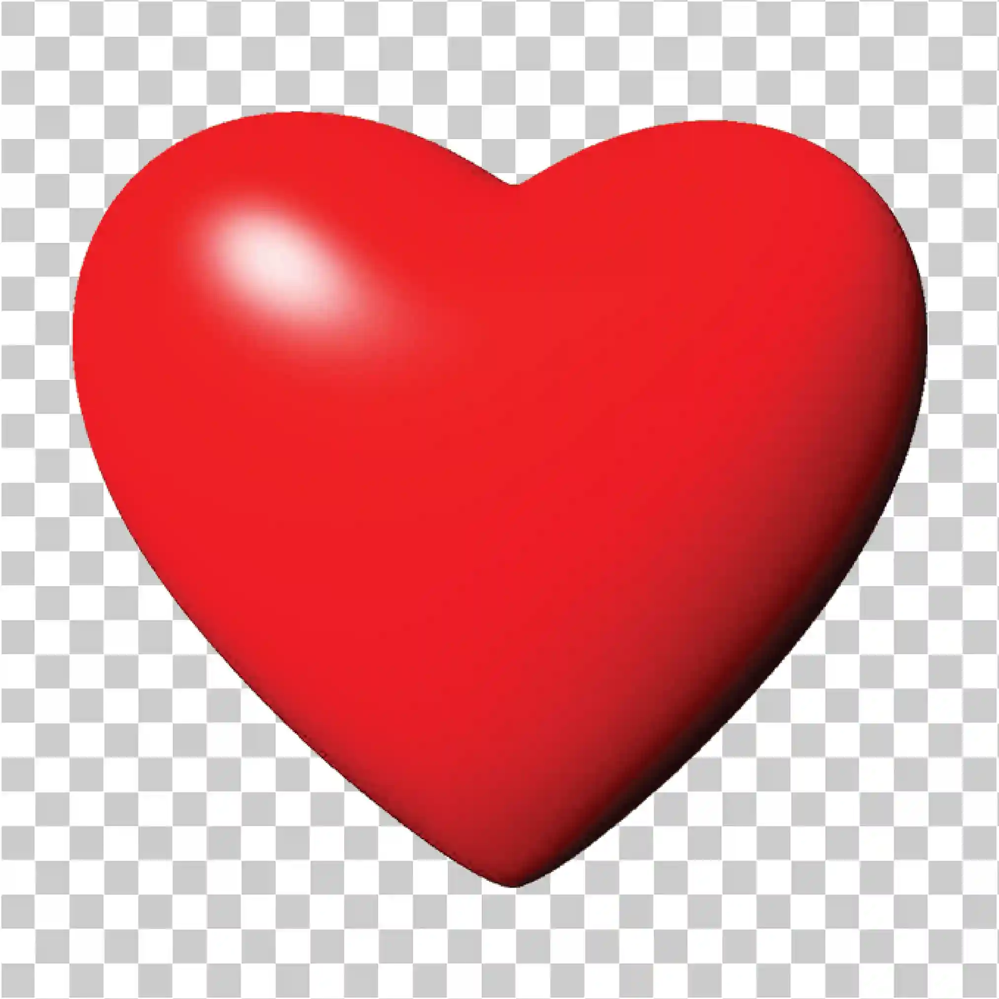 3D Glossy Heart PNG, Cute Love Icon & Romantic Valentine Art, 