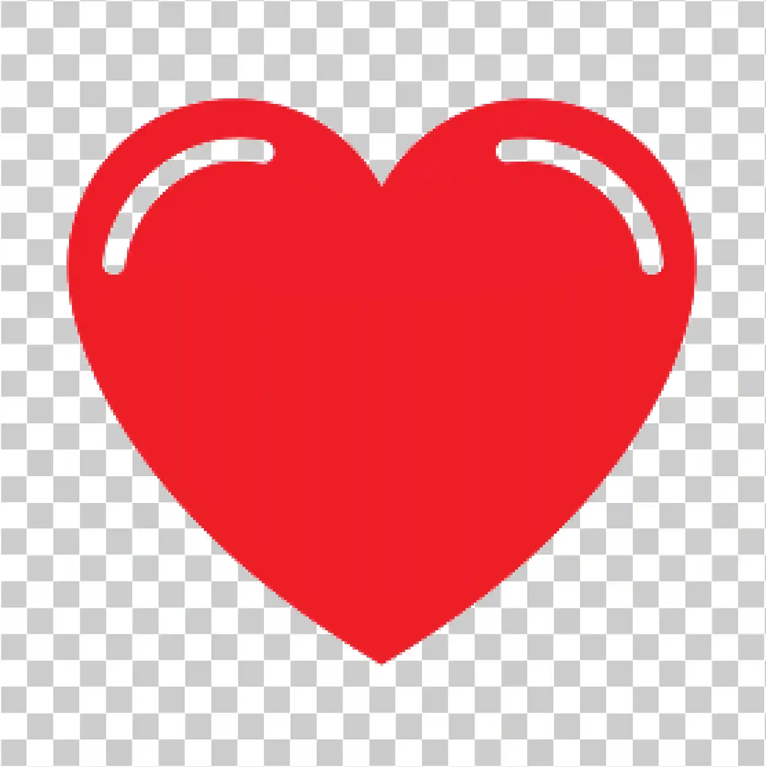 Glossy Red Heart Icon, Minimalist Love Symbol & Digital Art, 